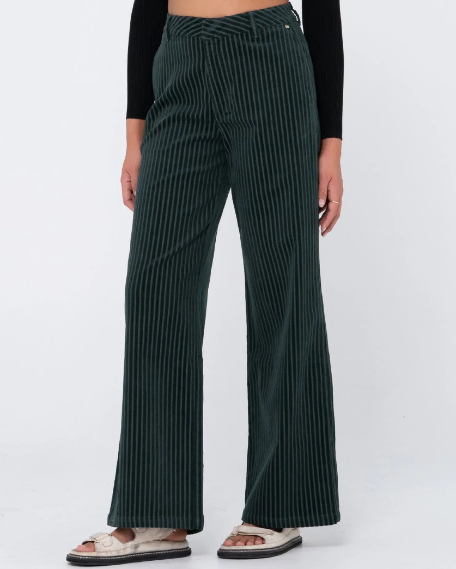 Womens Rusty Amanda High Waisted Wide Leg Cord Pant