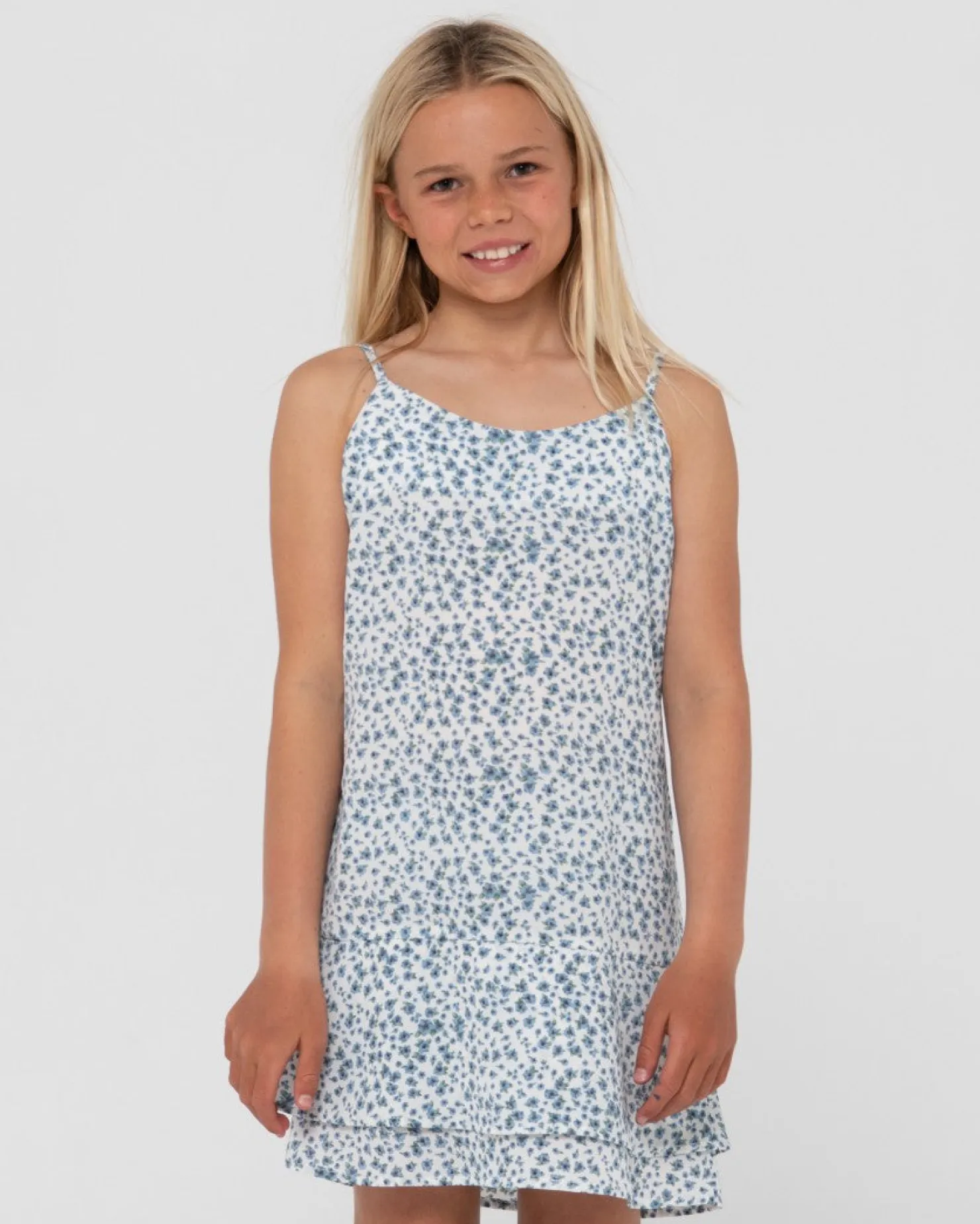 Kids Rusty Balnear Floral Printed Mini Dress Girls