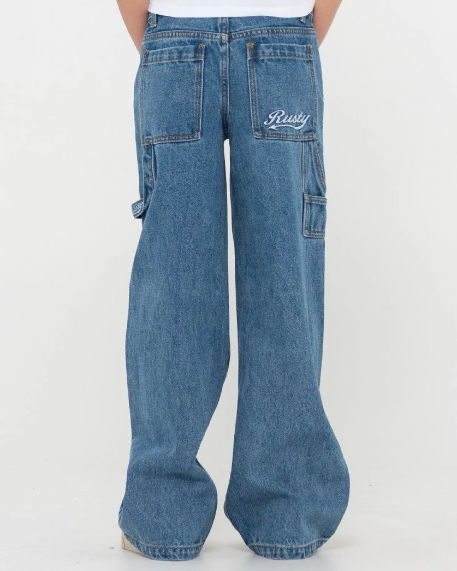 Kids Rusty Billie Low Denim Carpenter Pant Girls