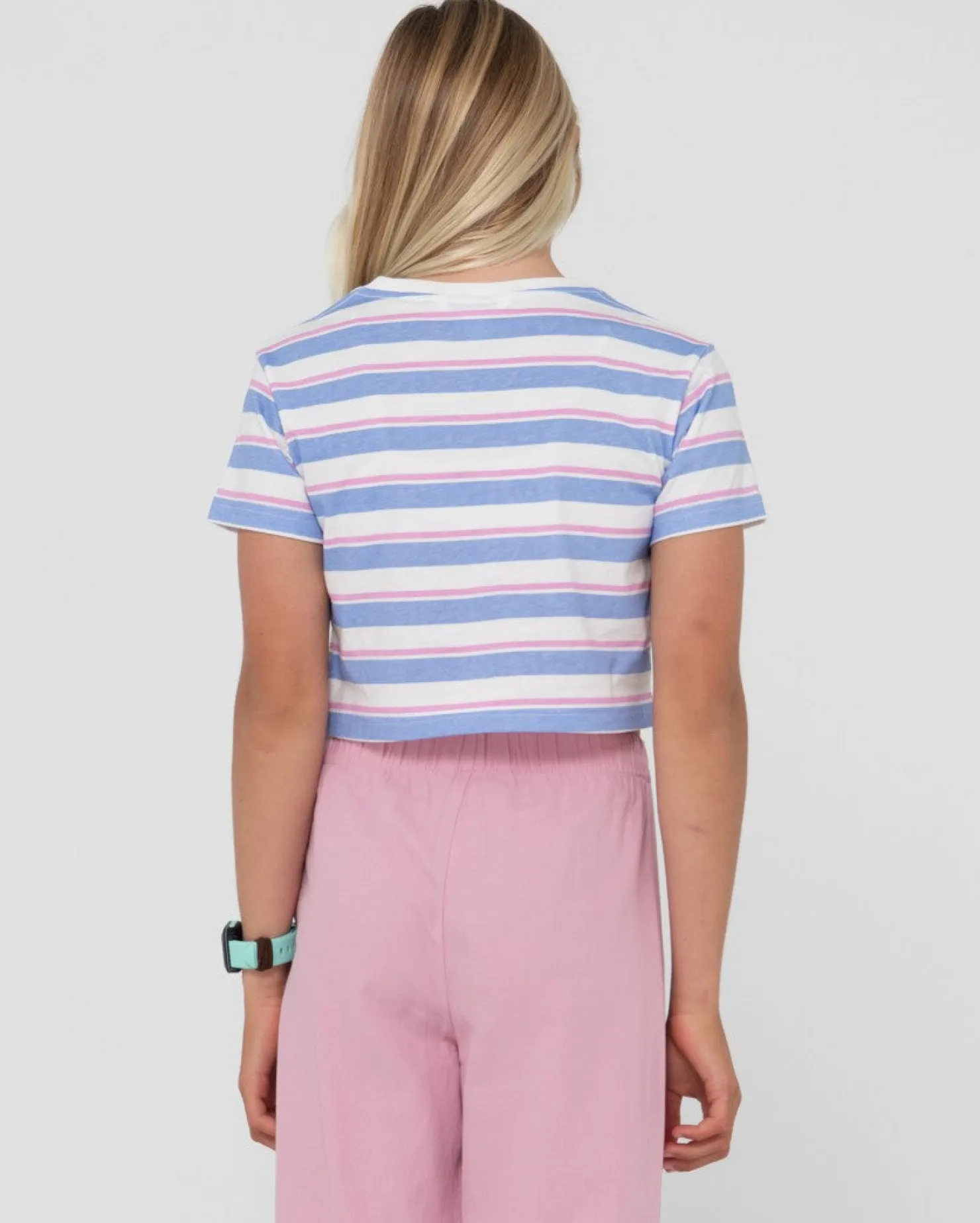 Kids Rusty Camila Stripe Cropped Teee Girls