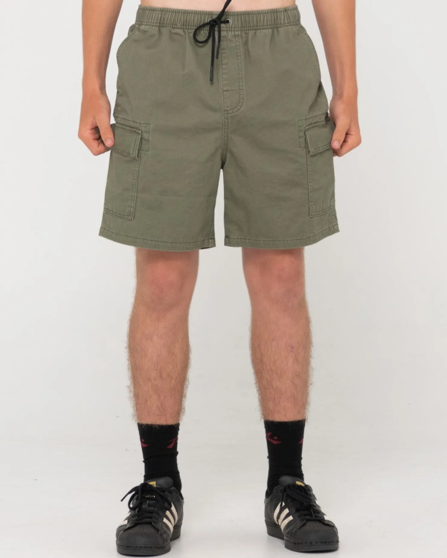 Mens Rusty Camper Cargo Elastic Short