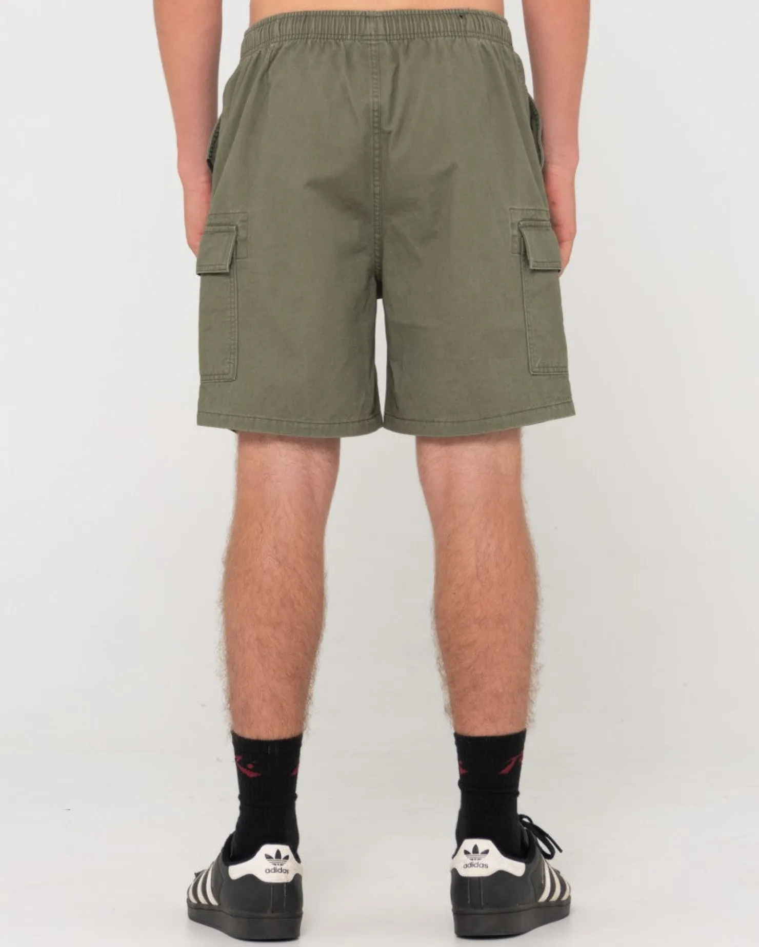 Mens Rusty Camper Cargo Elastic Short