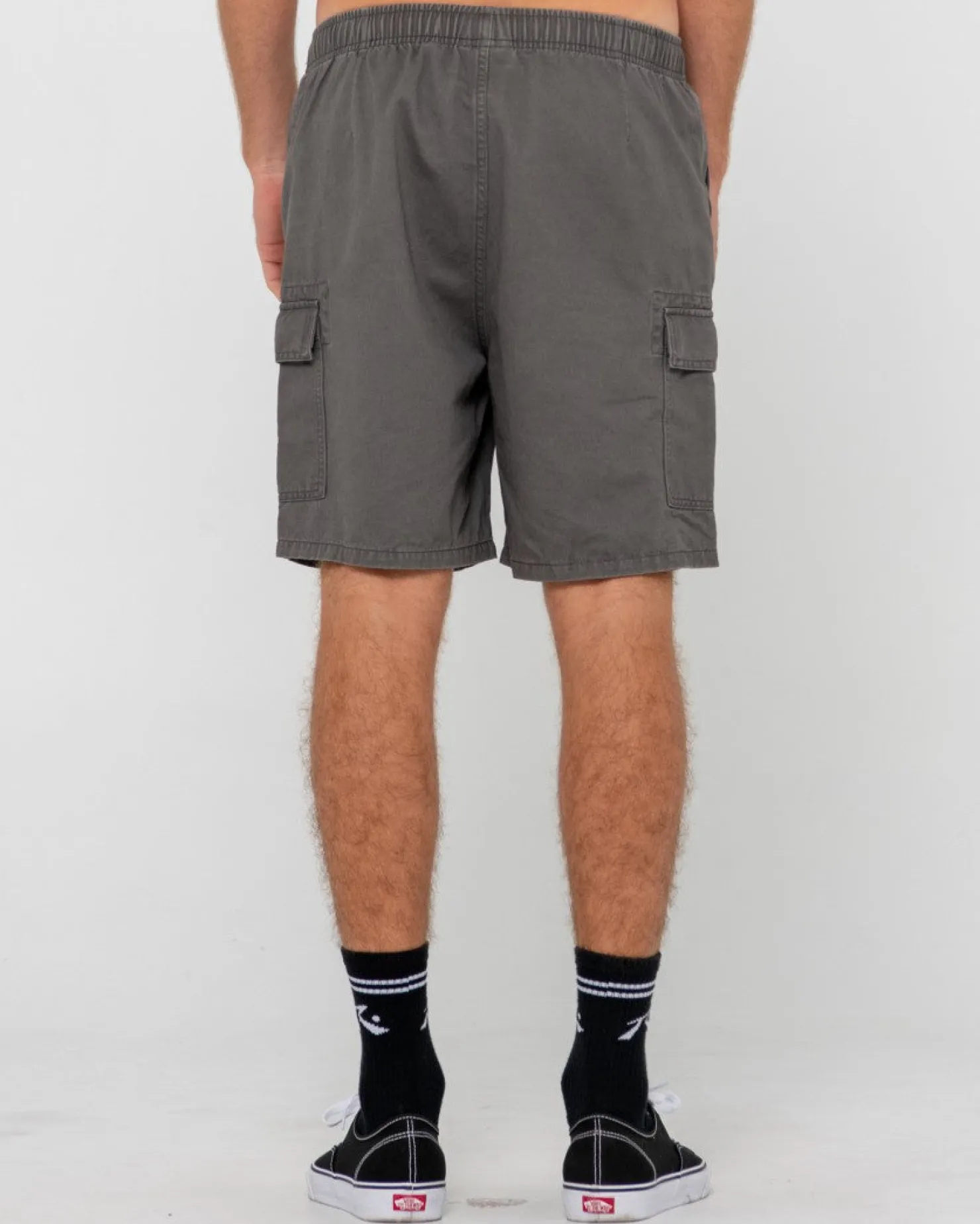 Mens Rusty Camper Vintage Wash Cargo Elastic Short