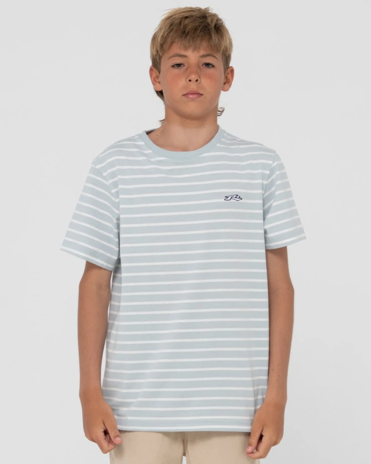 Kids Rusty Changing Lanes Striped Tee Boys