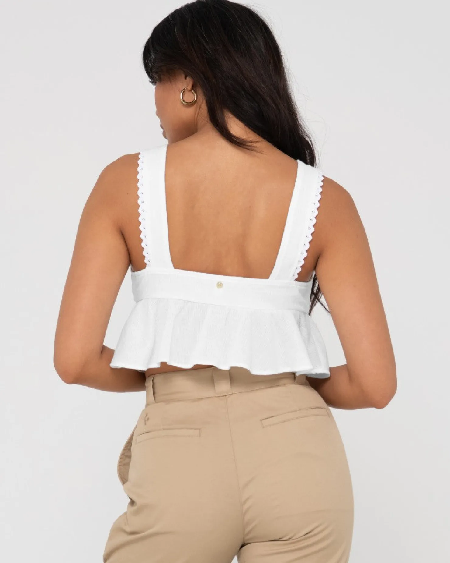 Womens Rusty Coco V Neck Crop Top