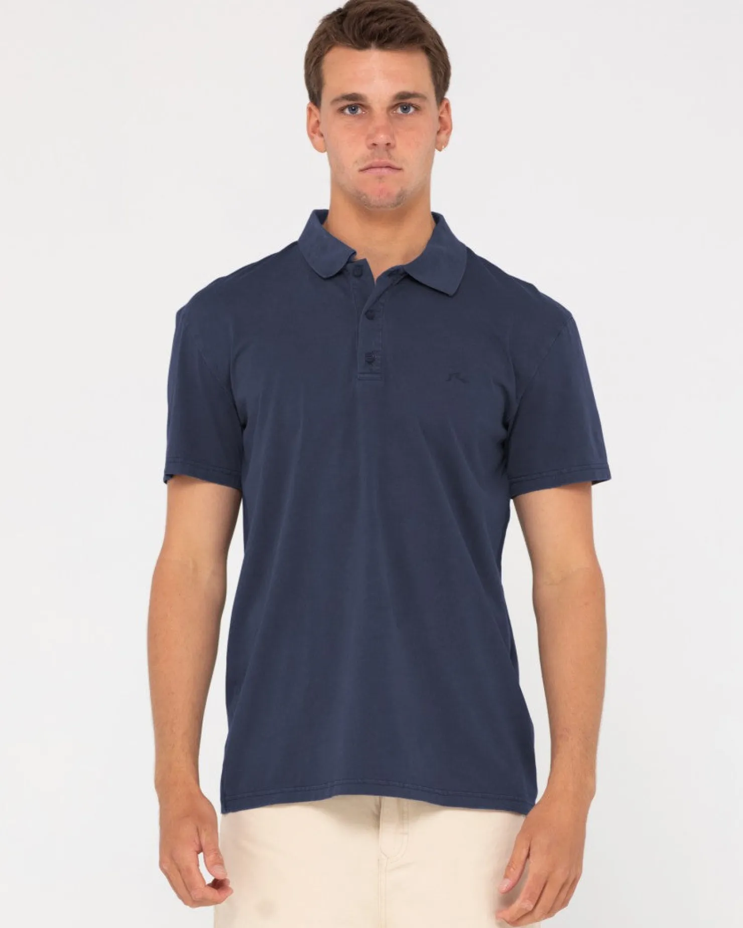 Mens Rusty Comp Wash Short Sleeve Polo