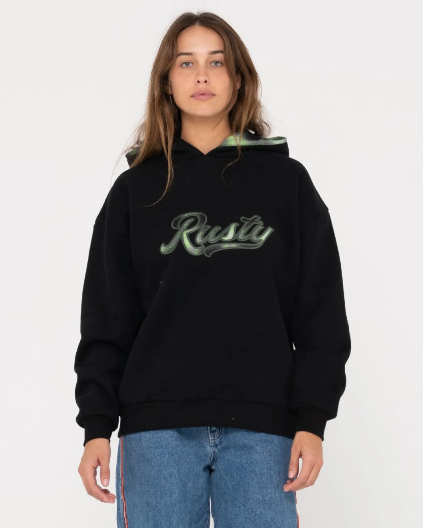 Womens Rusty Country Club Oversized Hooded Fleece