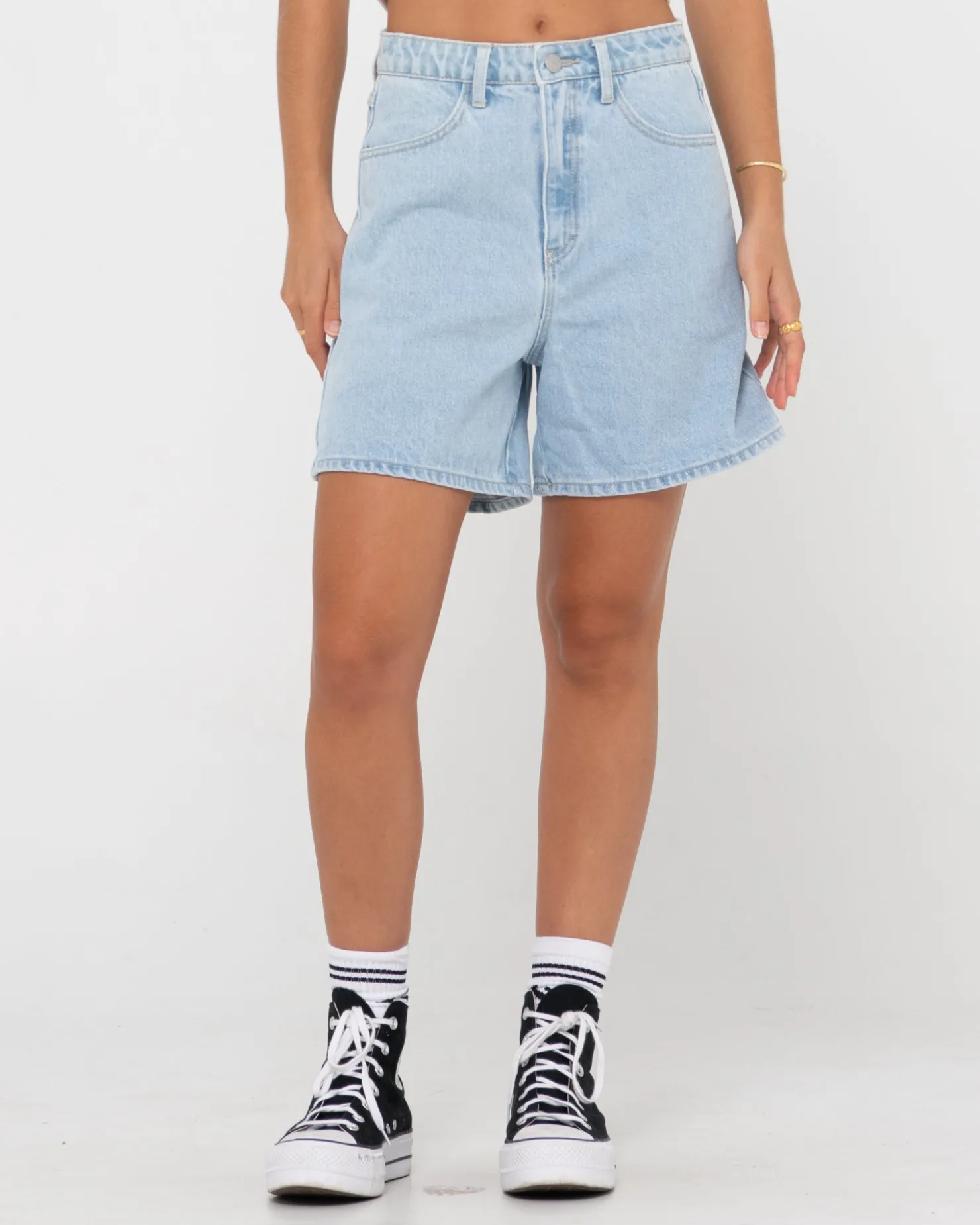 Womens Rusty Cyprus High Waisted Denim Short