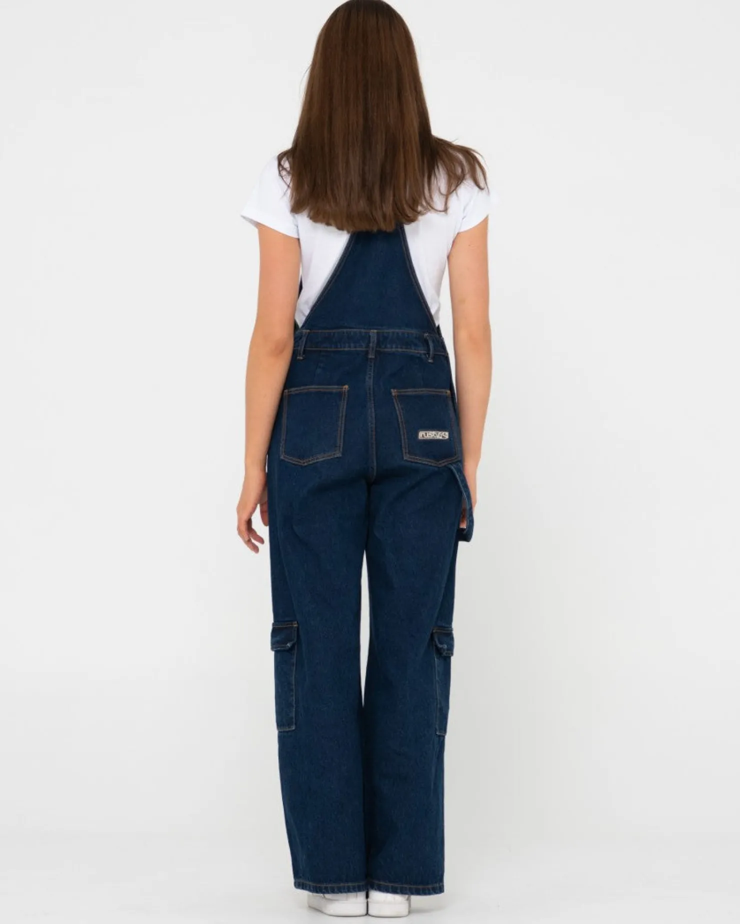 Womens Rusty Dax Denim Cargo Overalls