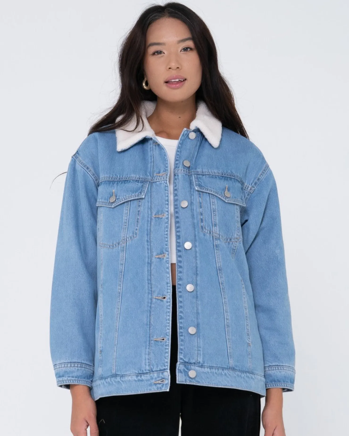 Womens Rusty Denim Trucker Jacket