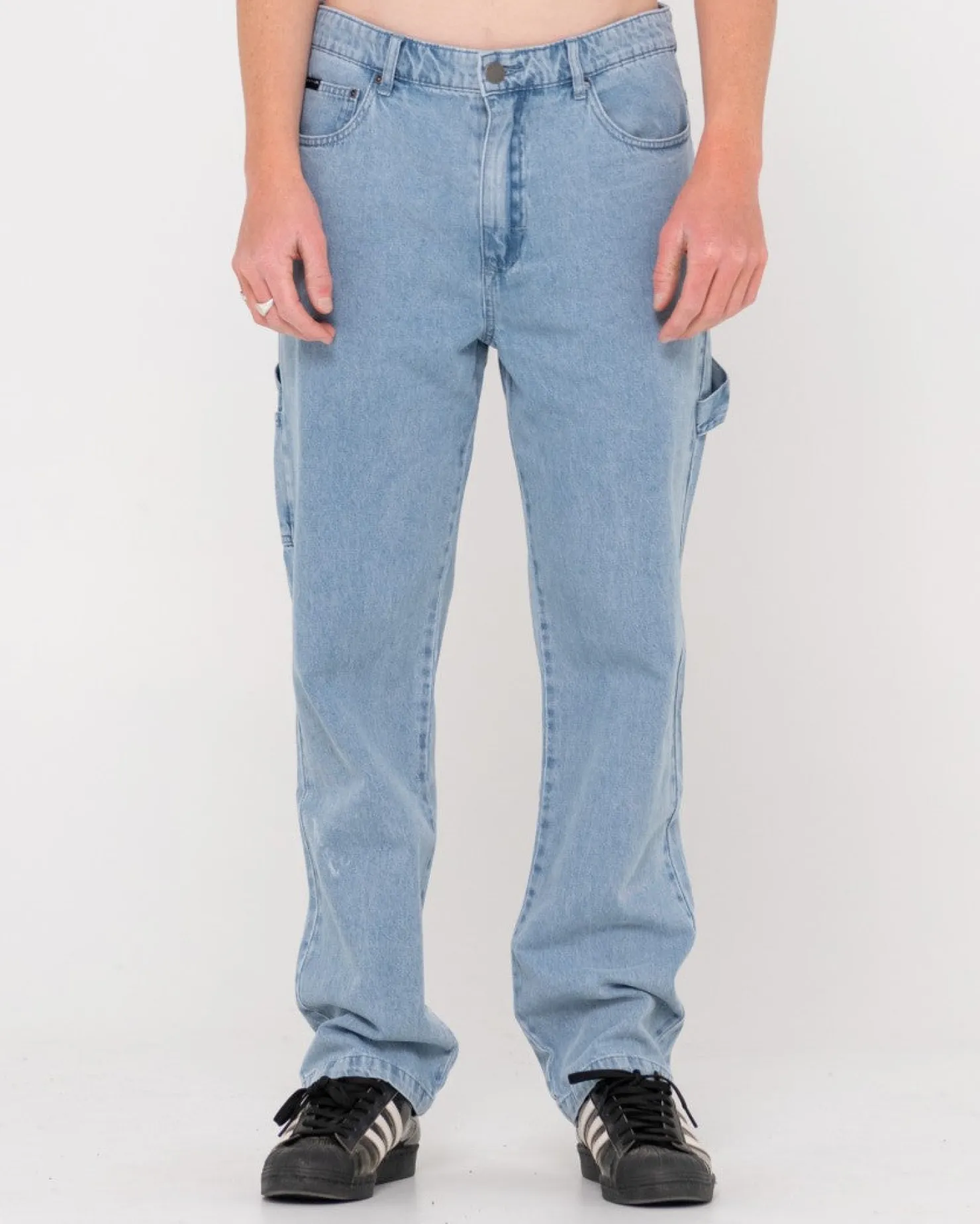 Mens Rusty Dungaree Straight Fit Denim Pant