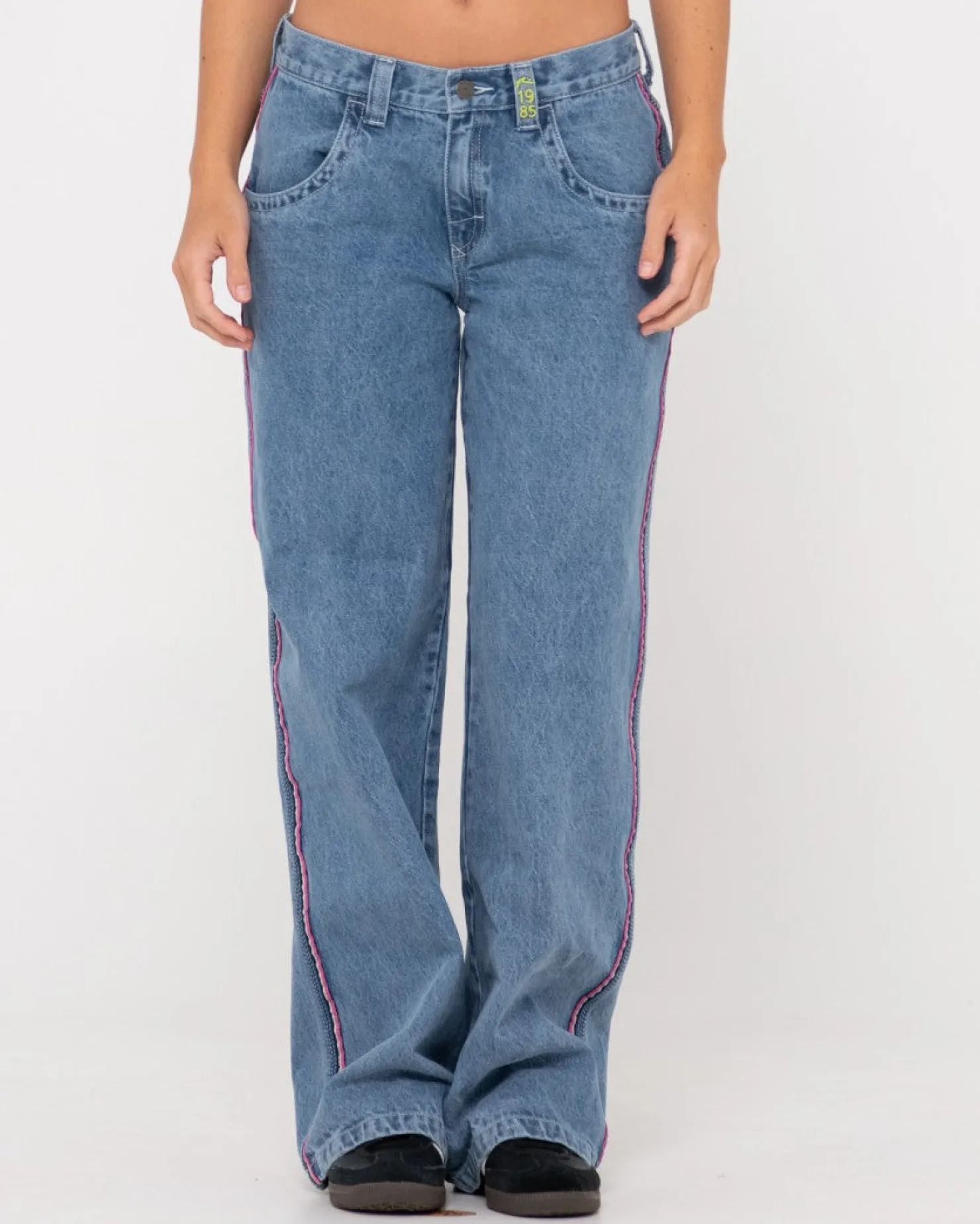 Womens Rusty Flip Mommy Low Rise Baggy Jean