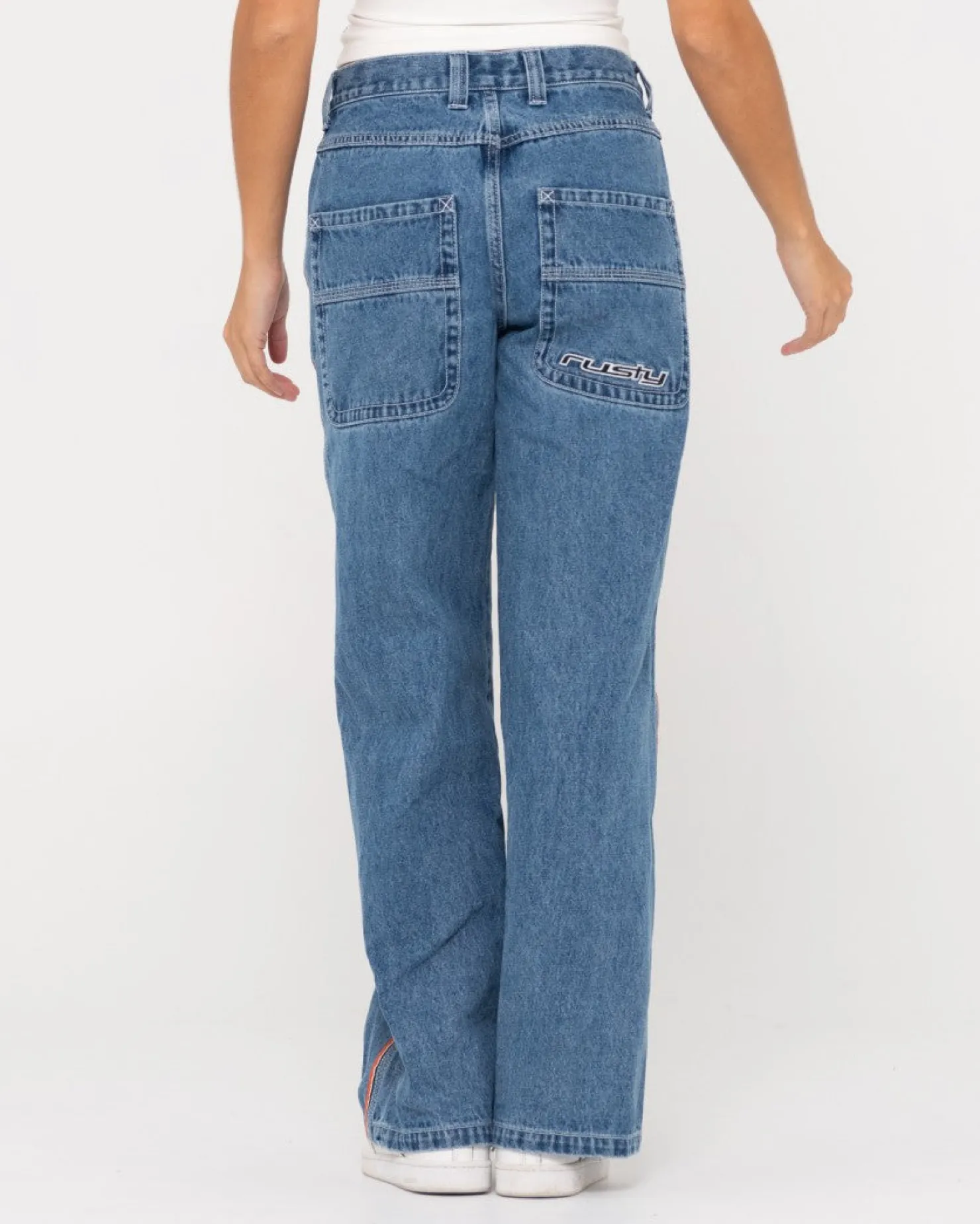 Womens Rusty Flip Mommy Low Rise Baggy Jean