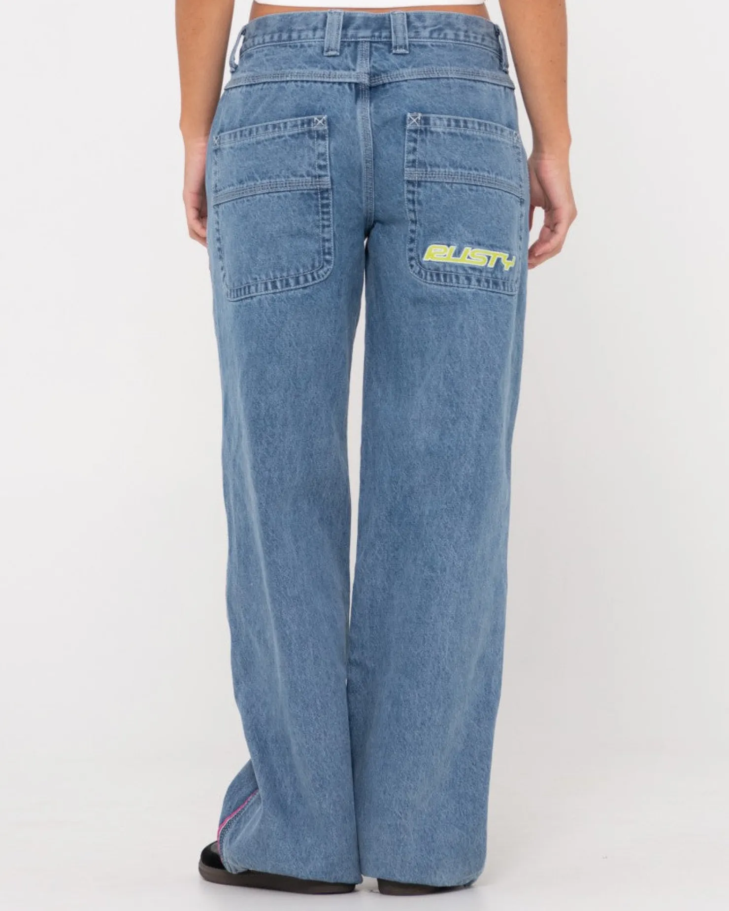 Womens Rusty Flip Mommy Low Rise Baggy Jean