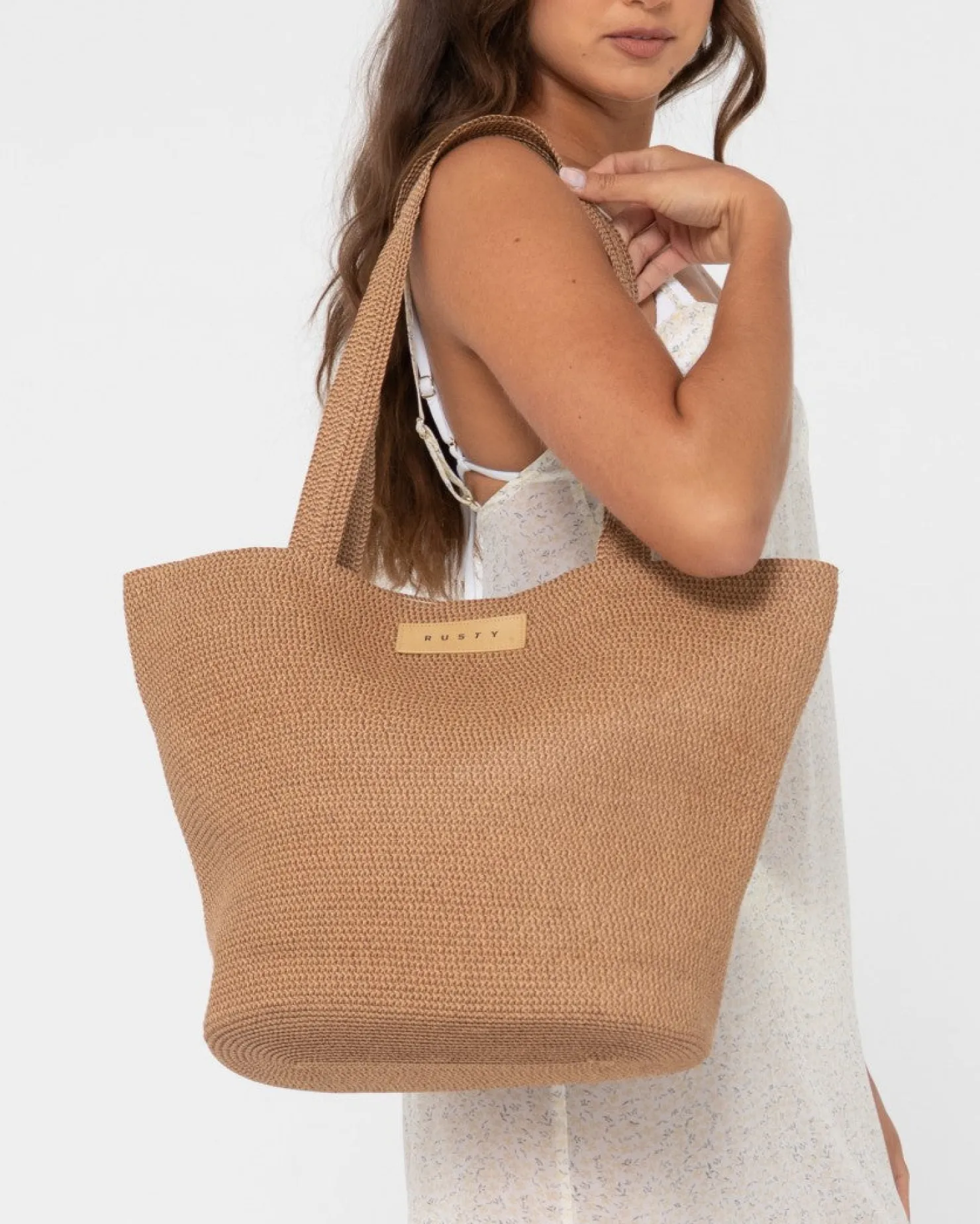 Womens Rusty Gisele Straw Beach Bag