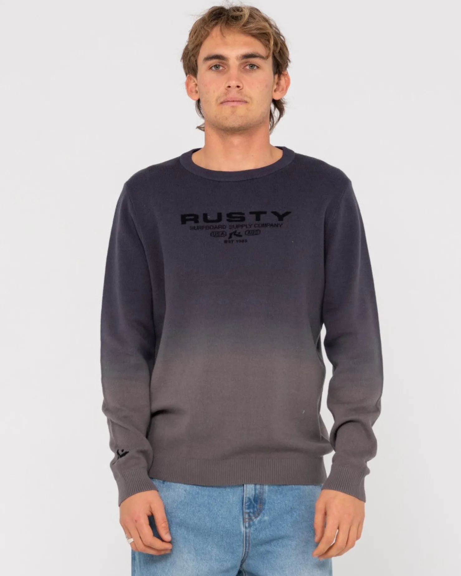 Mens Rusty Gradient Ho-Stack Crew Knit