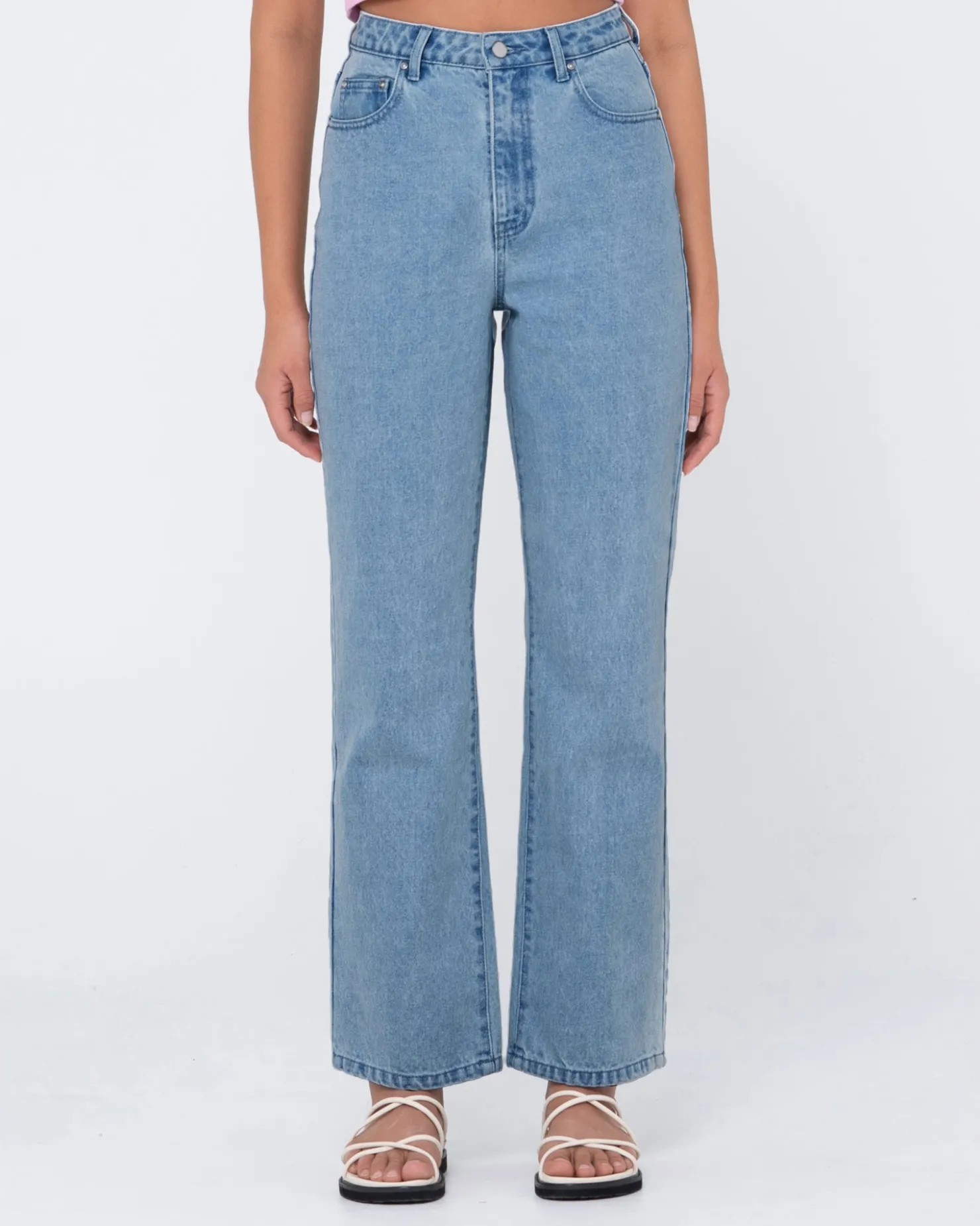 Womens Rusty High Waisted Straight Jean