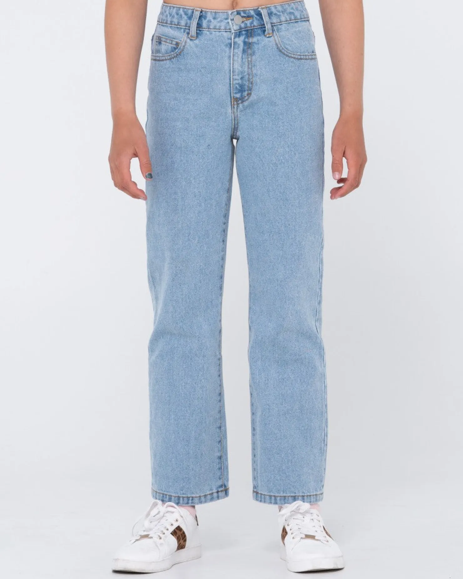 Kids Rusty High Wide Straight Leg Jean Girls