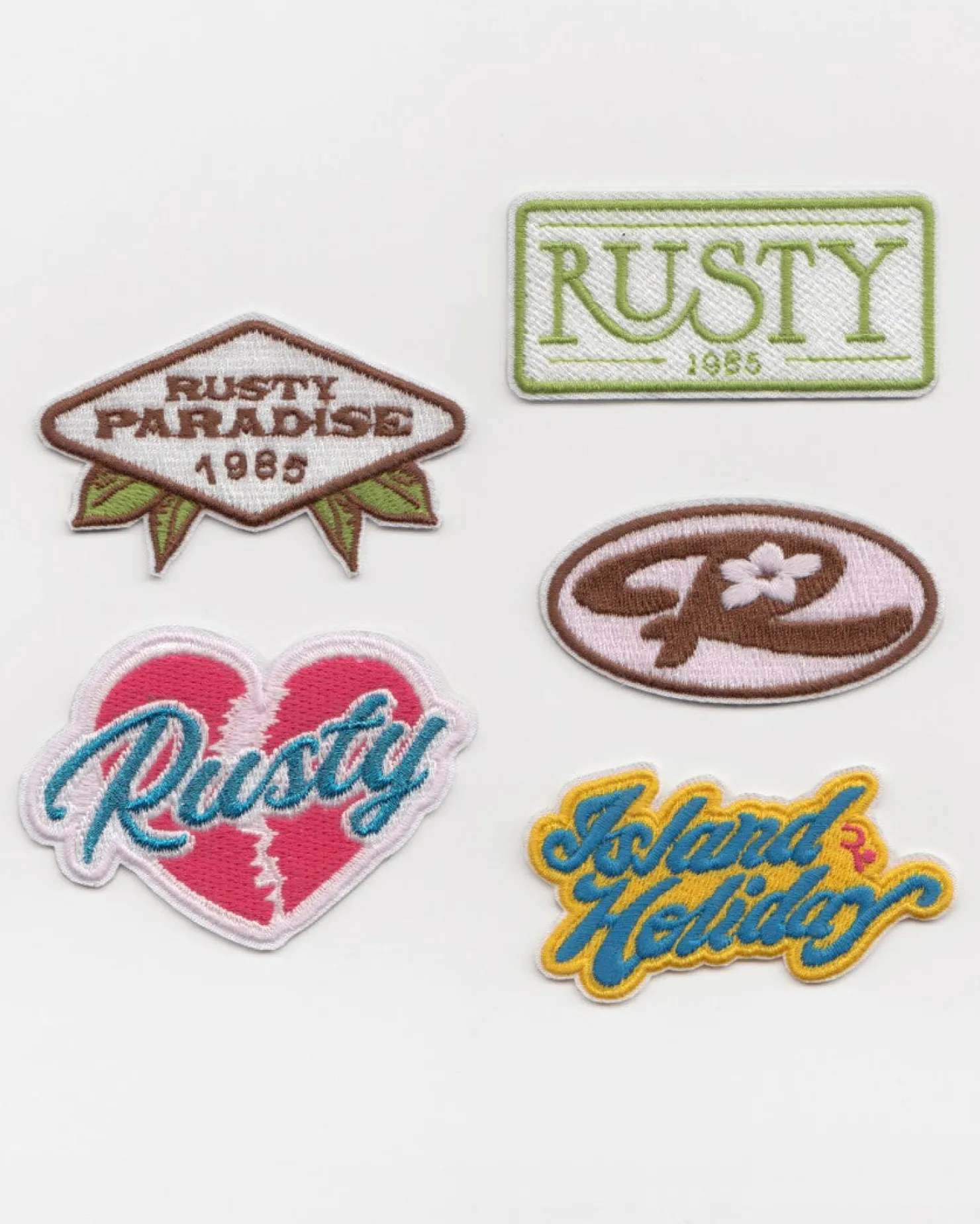 Womens Rusty Iron-On Embroidered Patch Pack