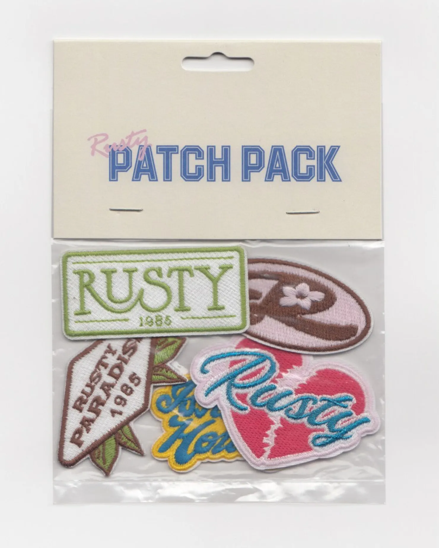 Womens Rusty Iron-On Embroidered Patch Pack