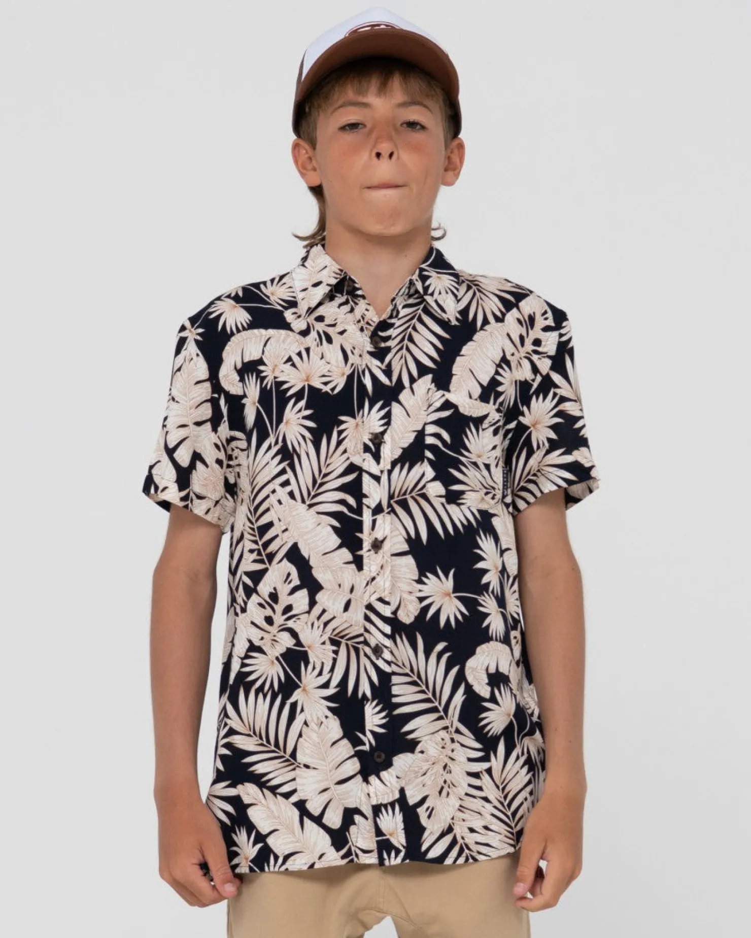 Kids Rusty Line Up Printed Short Sleeve Shirt Boys