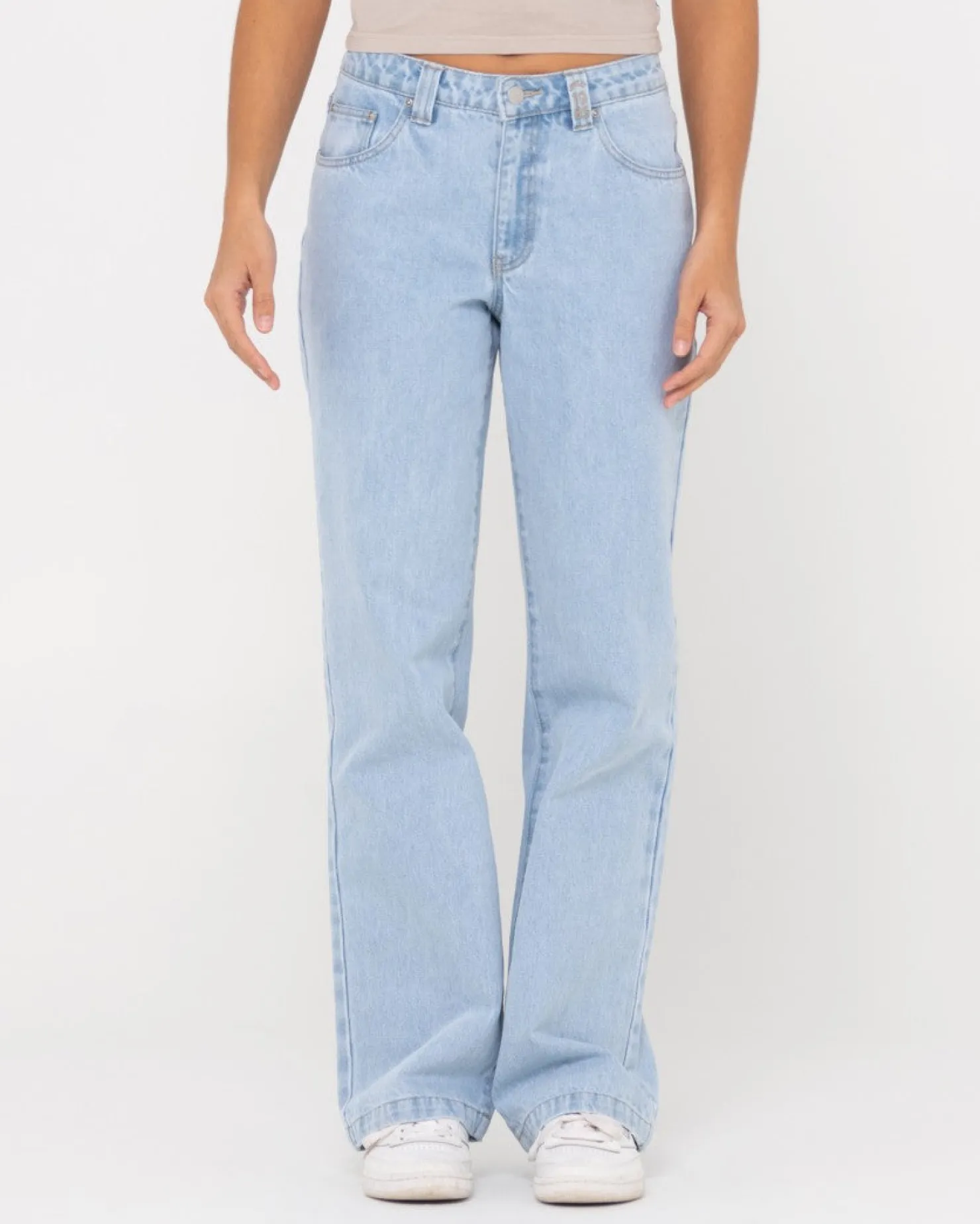 Womens Rusty Low Rise Straight Denim Jean