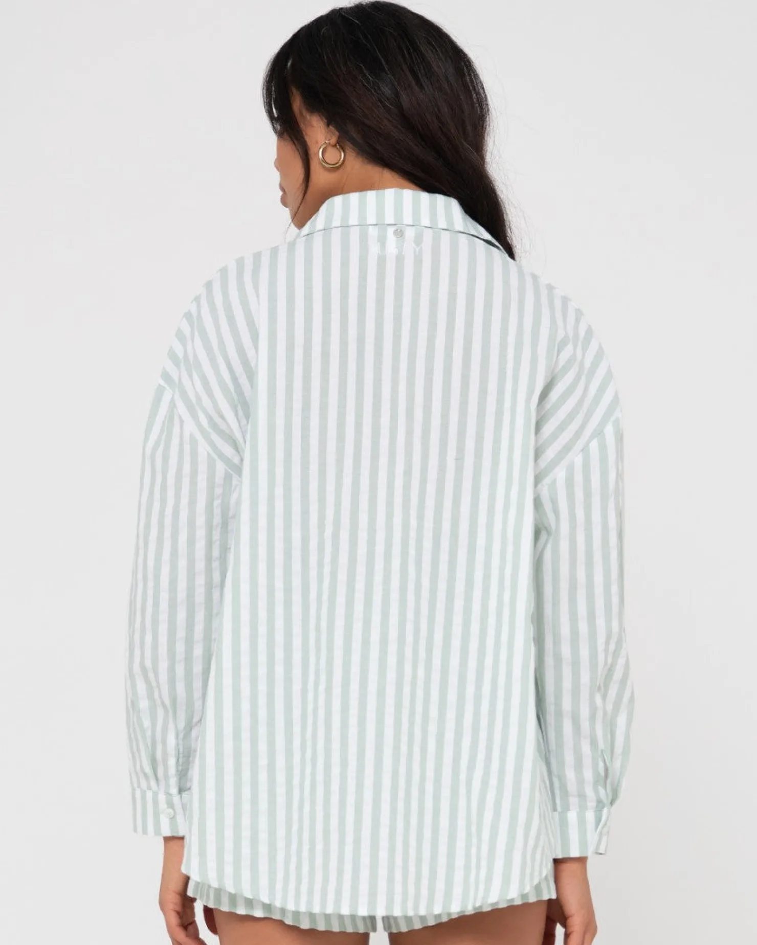 Womens Rusty Mackenzie Striped Oversized Shirt