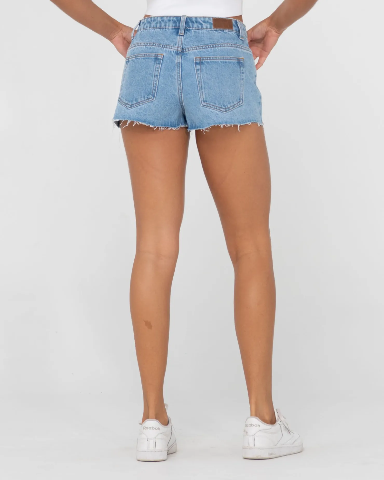 Womens Rusty Malta Low Rise Frayed Denim Short