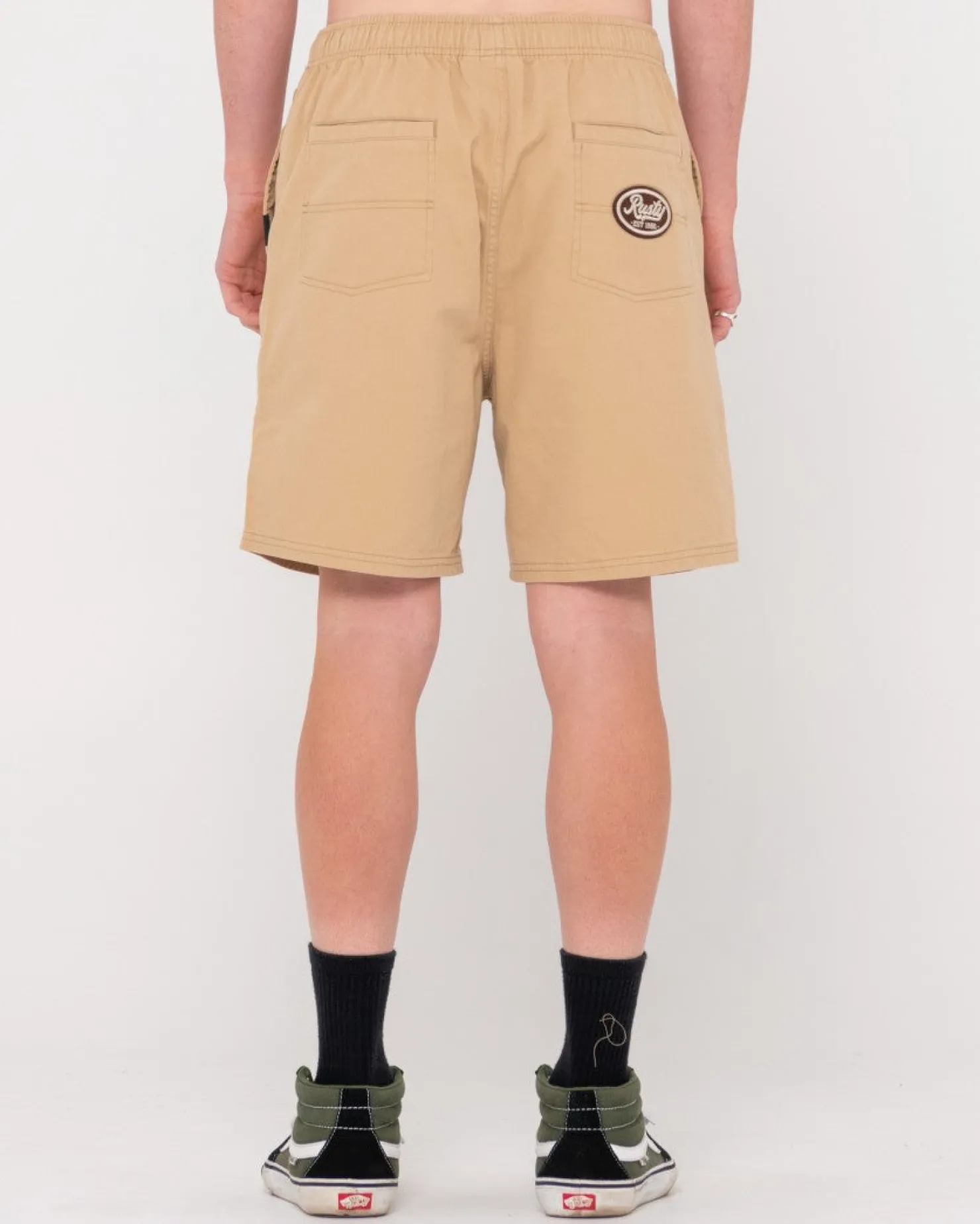 Mens Rusty Manila Folder Heritage Elastic Short