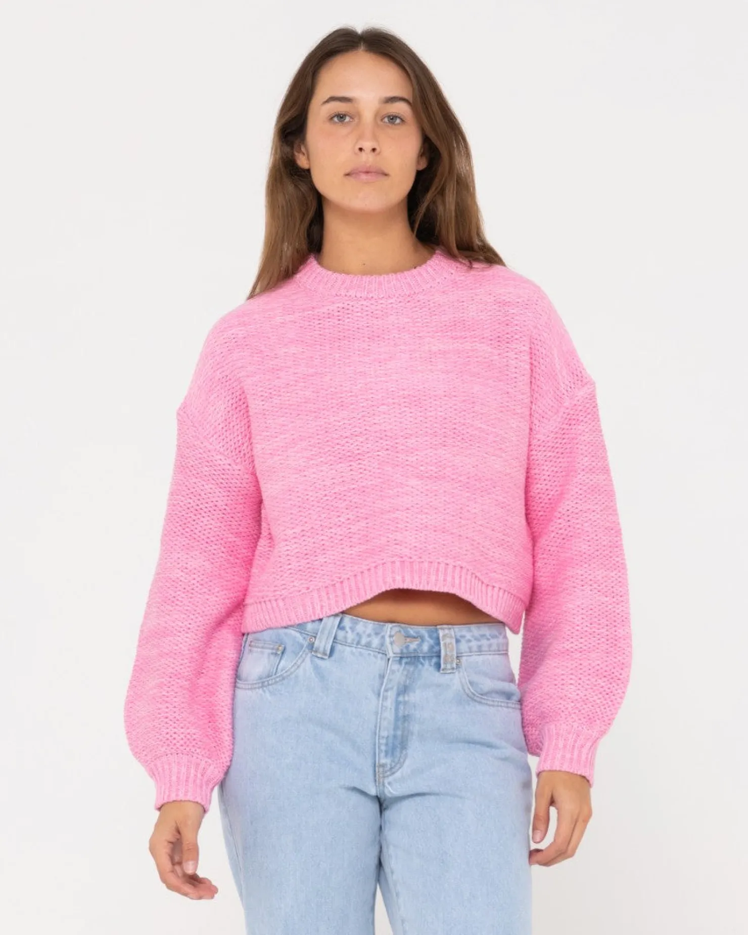 Womens Rusty Marlow Cropped Chunky Knit