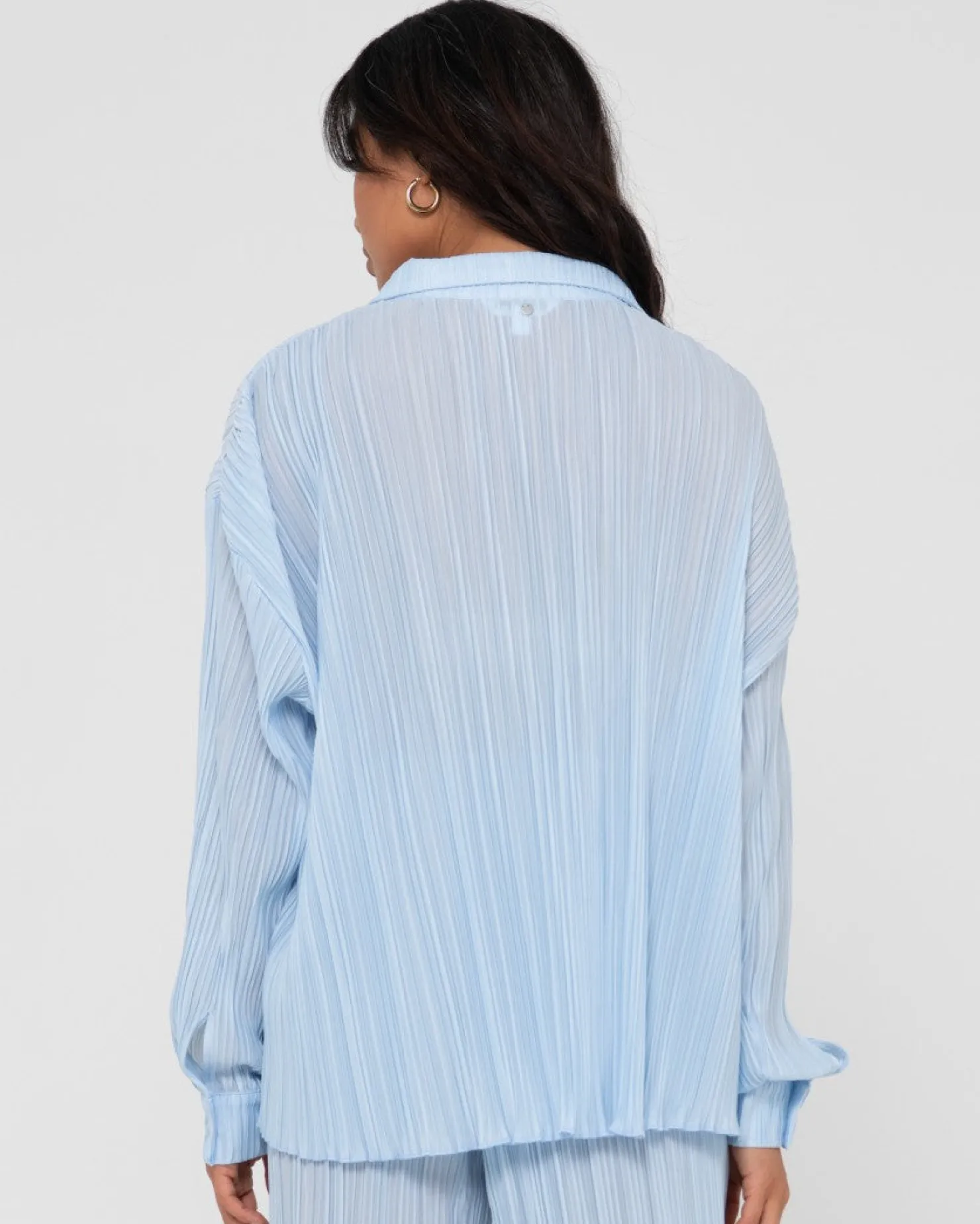 Womens Rusty Nissi Long Sleeve Pleated Shirt