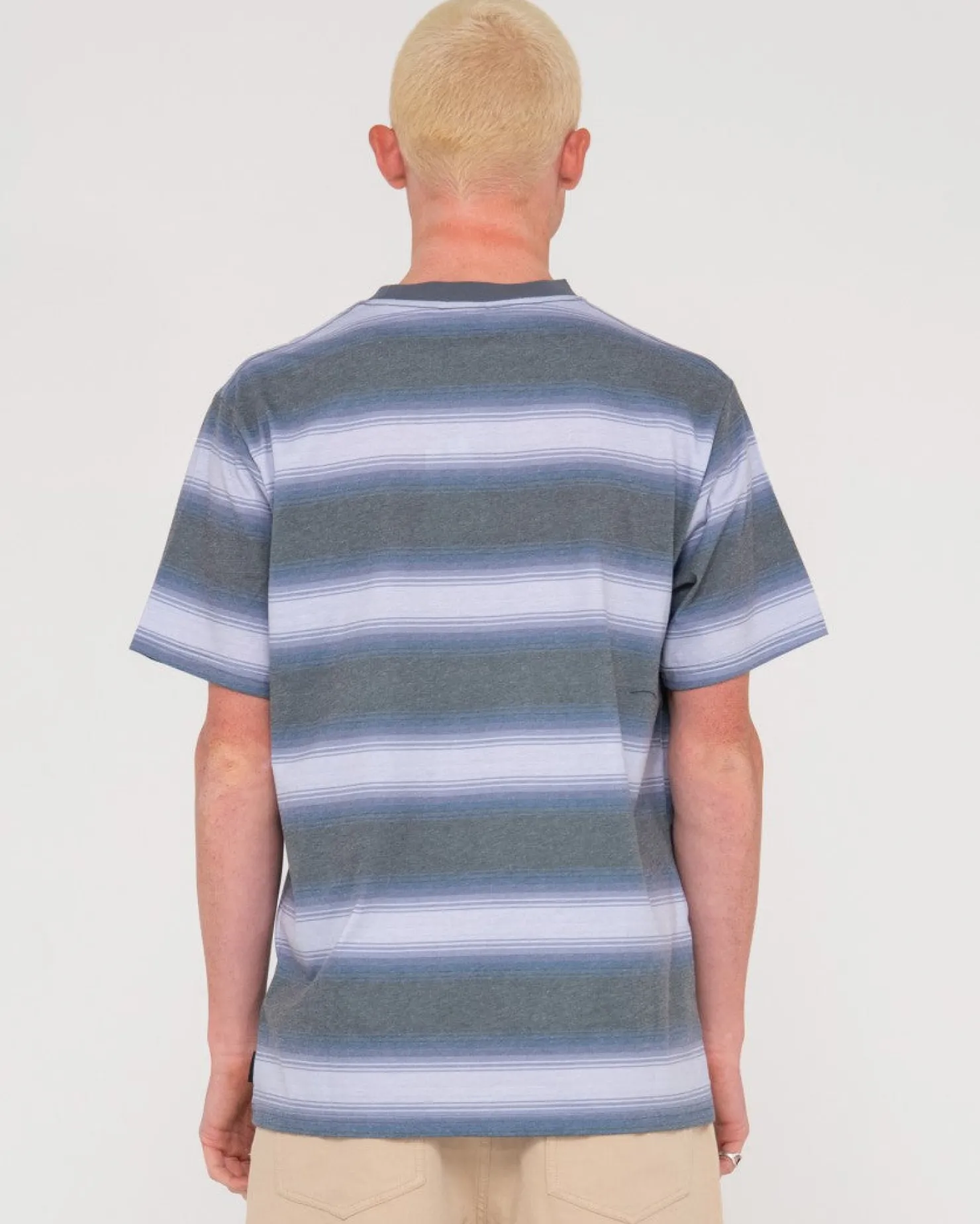 Mens Rusty Old Timer Short Sleeve Stripe Tee