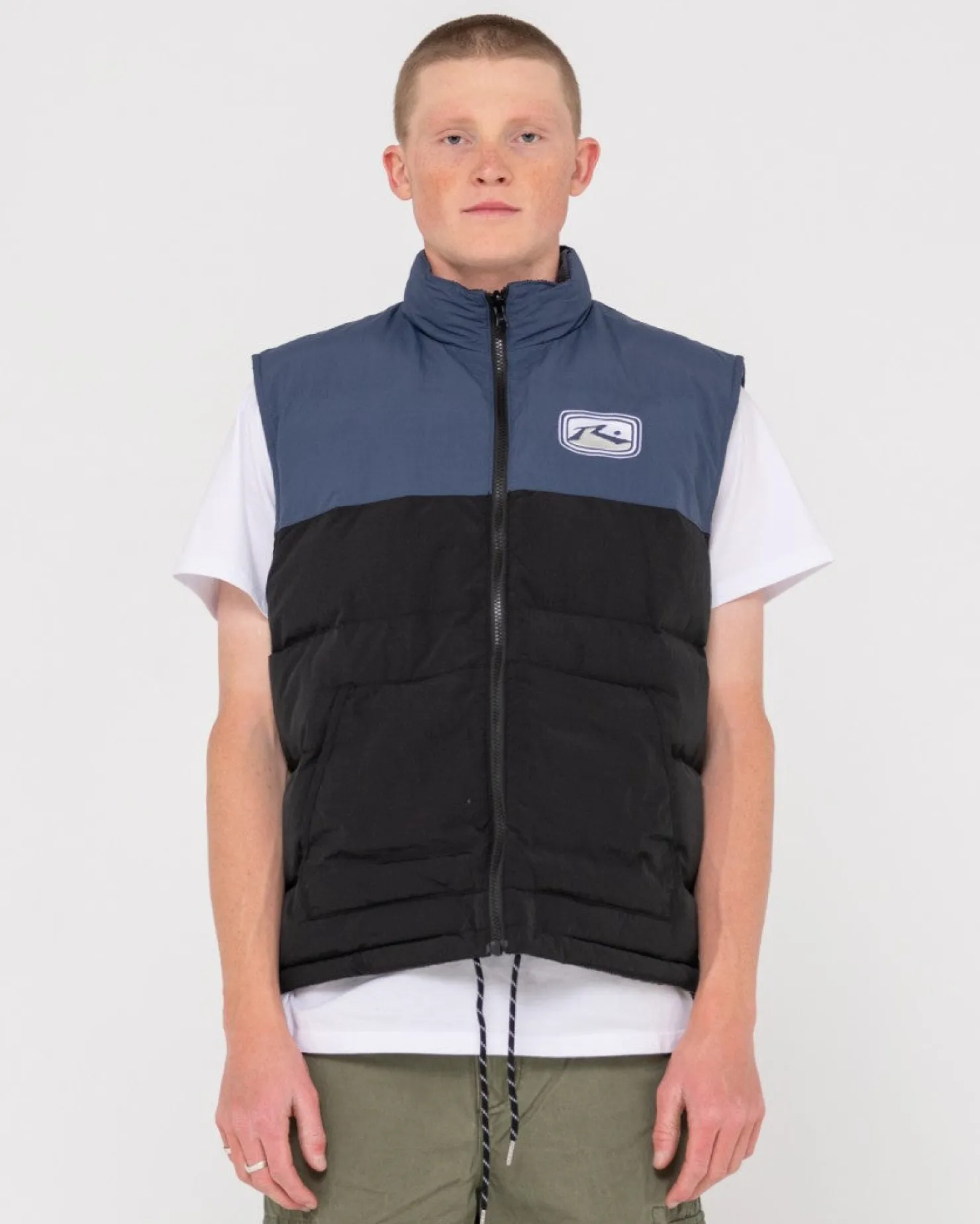 Mens Rusty One Hit Relaxed Puffer Vest