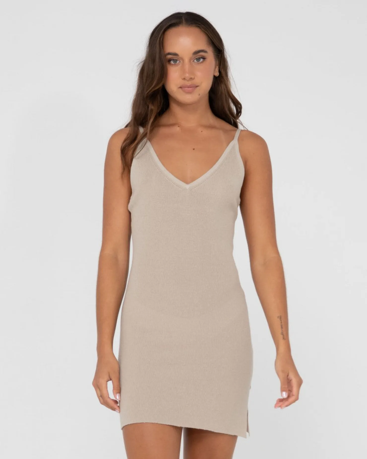 Womens Rusty Ophelia Knit Mini Dress