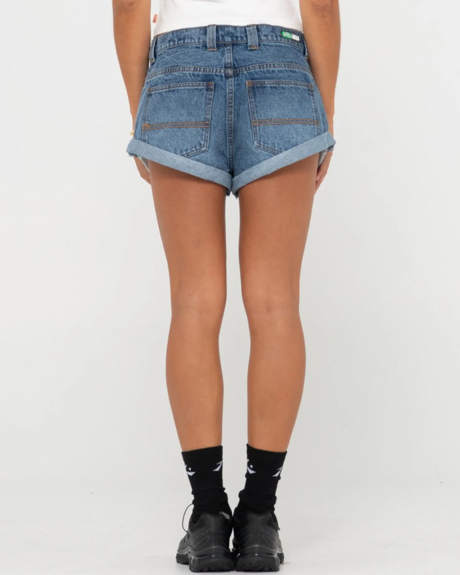 Womens Rusty Pheonix Low Rise Mini Denim Short