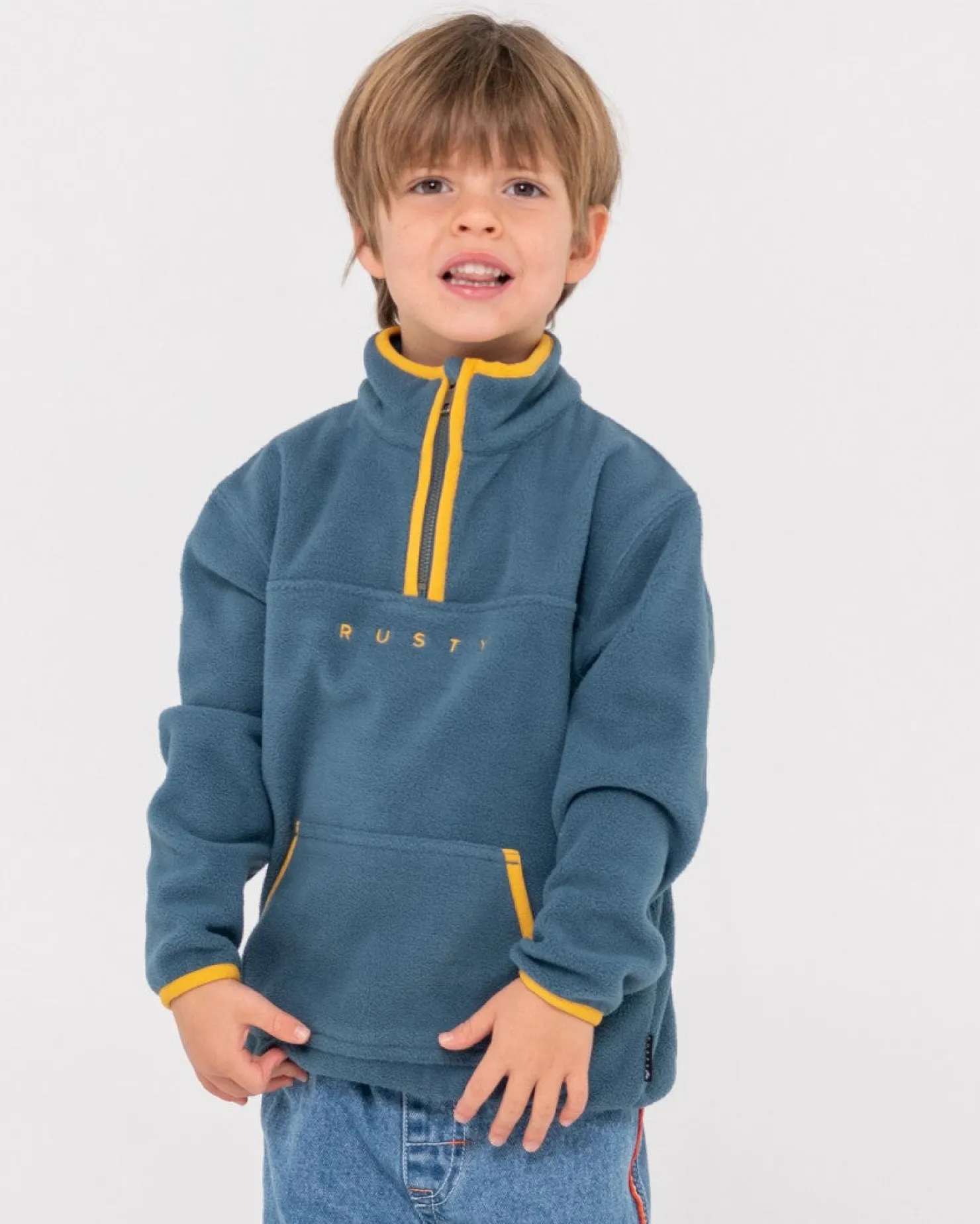 Kids Rusty Polarized 1/4 Zip Polar Fleece Runts