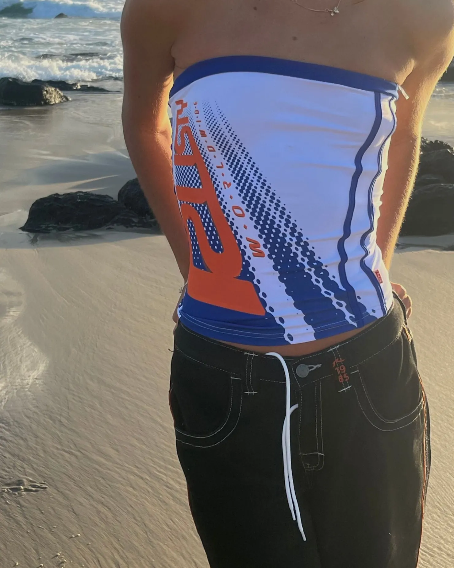 Womens Rusty Rally Drag Graphic Tube Top