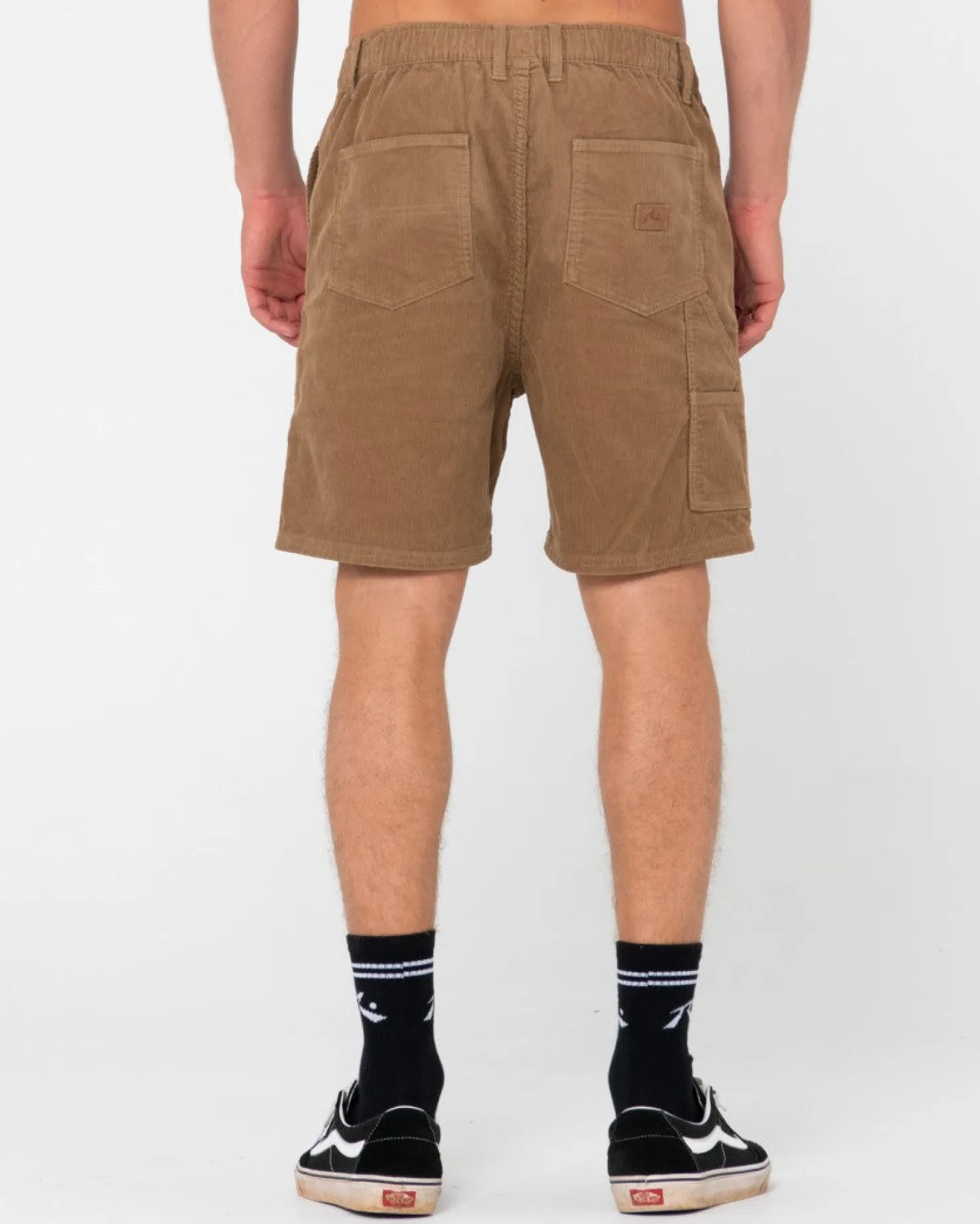 Mens Rusty Rigglet Cord Workwear Elastic Short