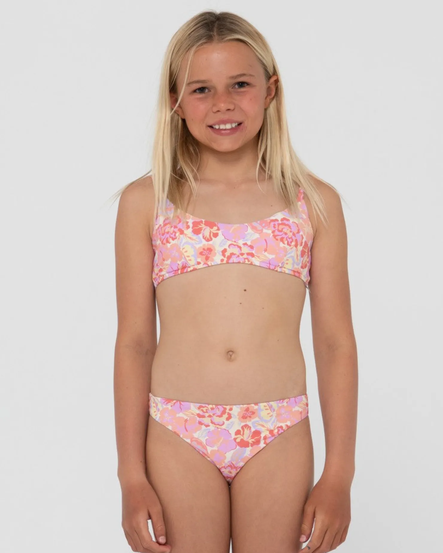 Kids Rusty Rio Hibiscus Printed Bikini Set Girls