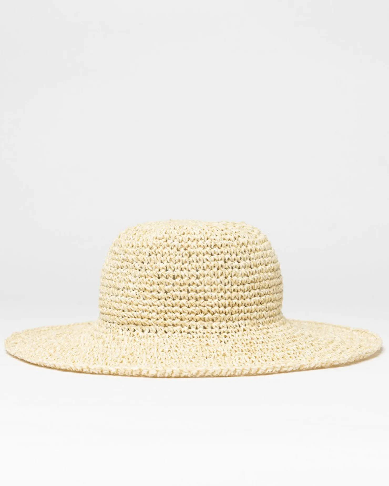 Womens Rusty Romance Wide Brim Straw Beach Hat