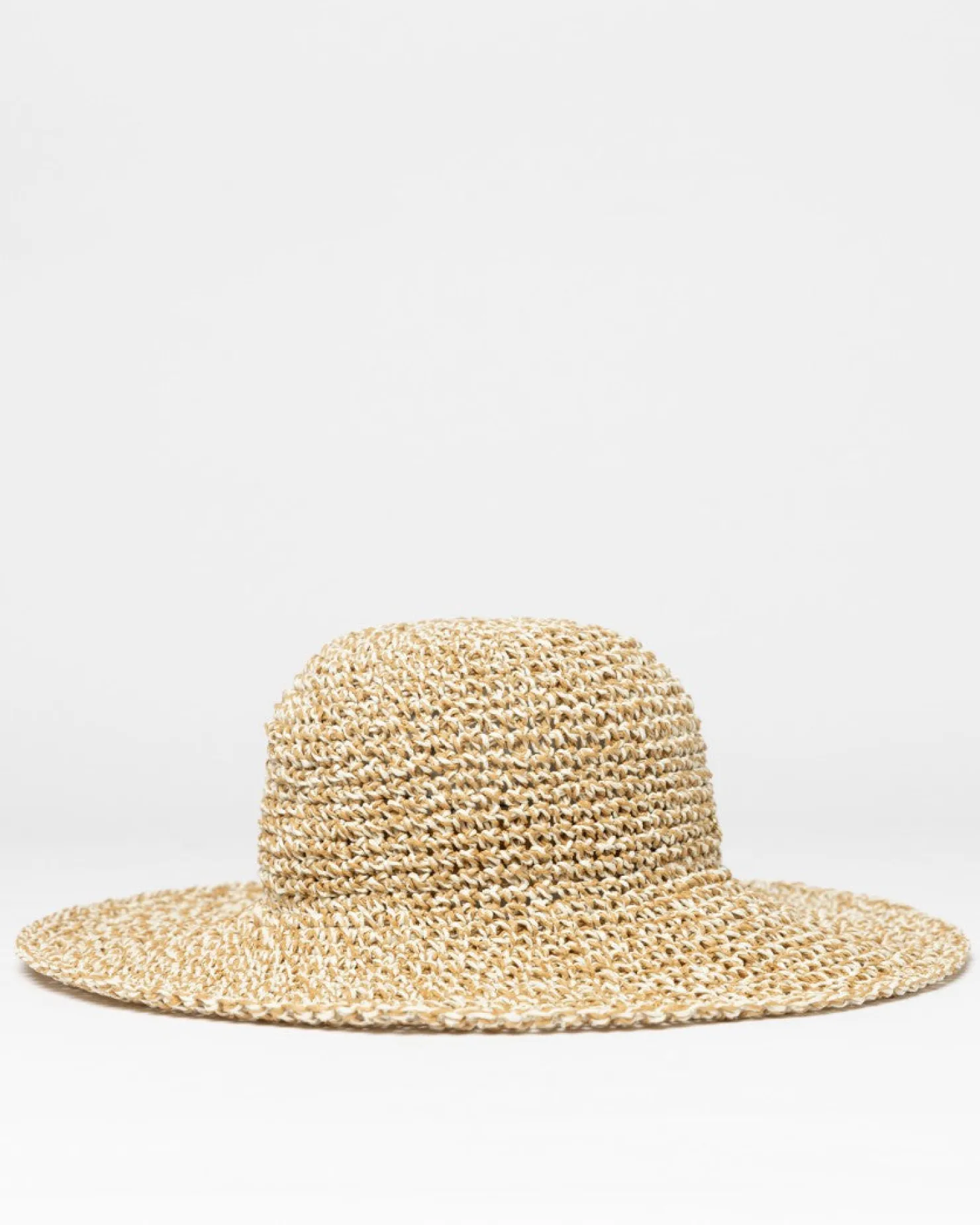 Womens Rusty Romance Wide Brim Straw Beach Hat