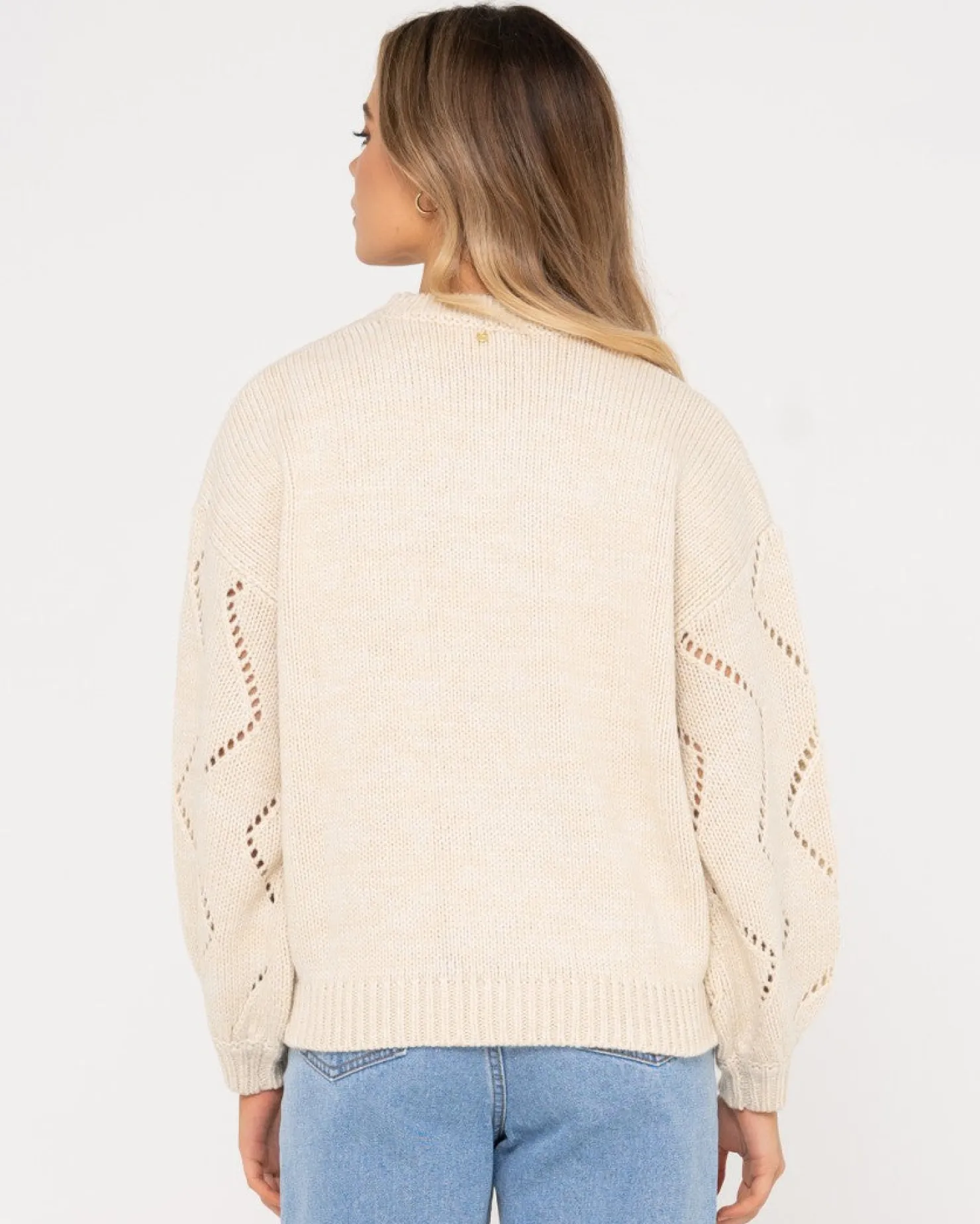 Womens Rusty Rossie Relaxed Fit Crew Neck Knit