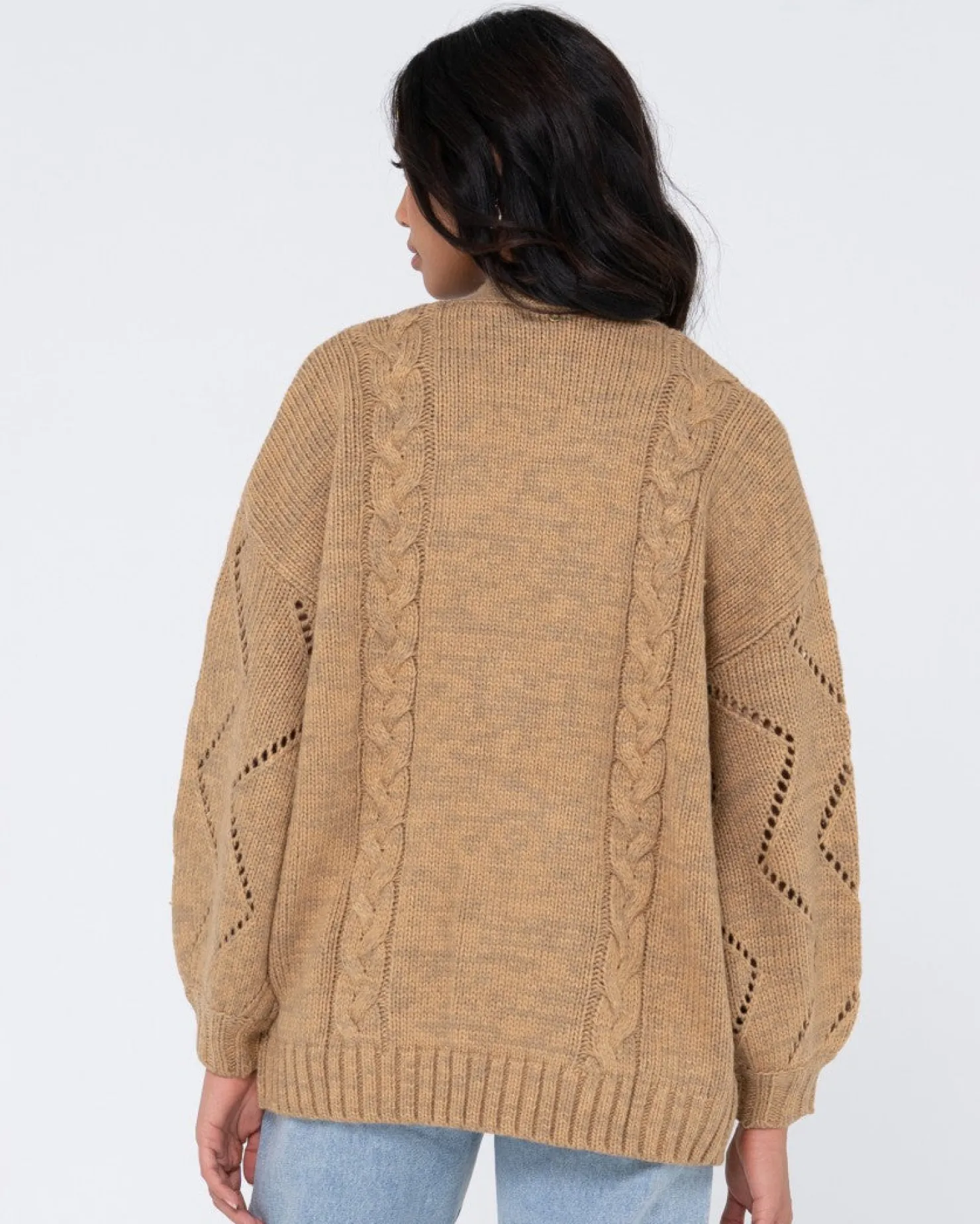 Womens Rusty Rossie Relaxed Fit Knit Cardigan