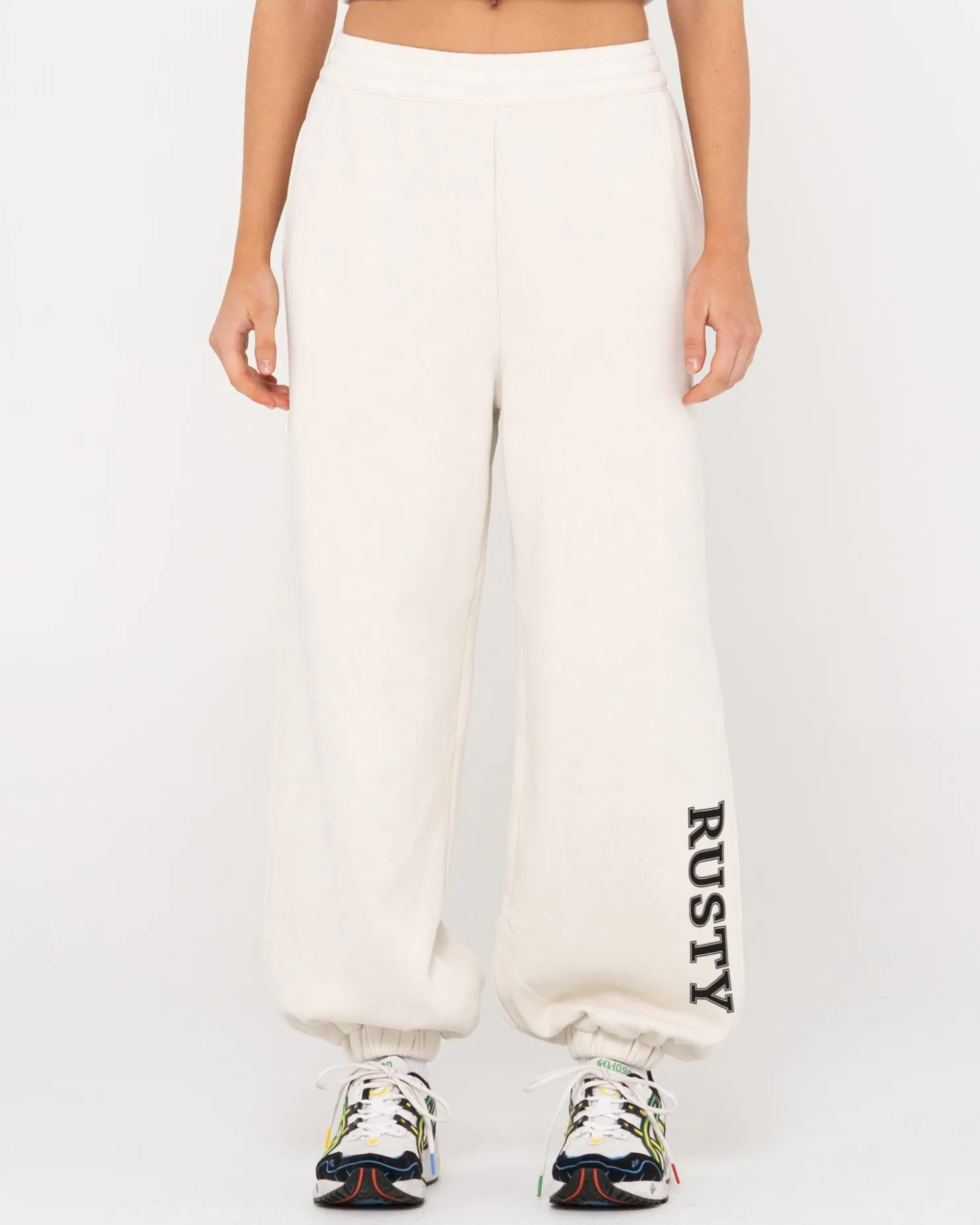 Womens Rusty High Waisted Oversize Trackpant