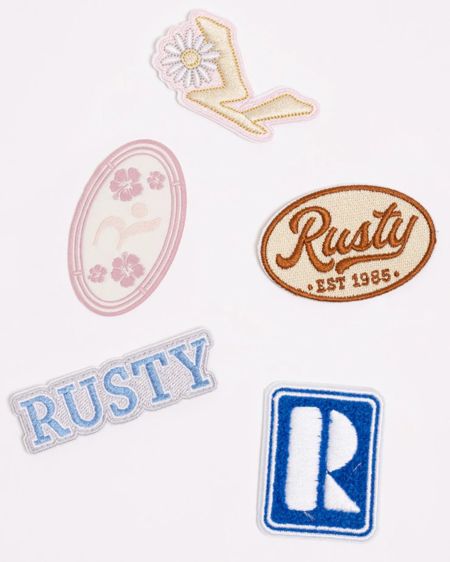 Womens Rusty Ladies Iron On Patch Pack