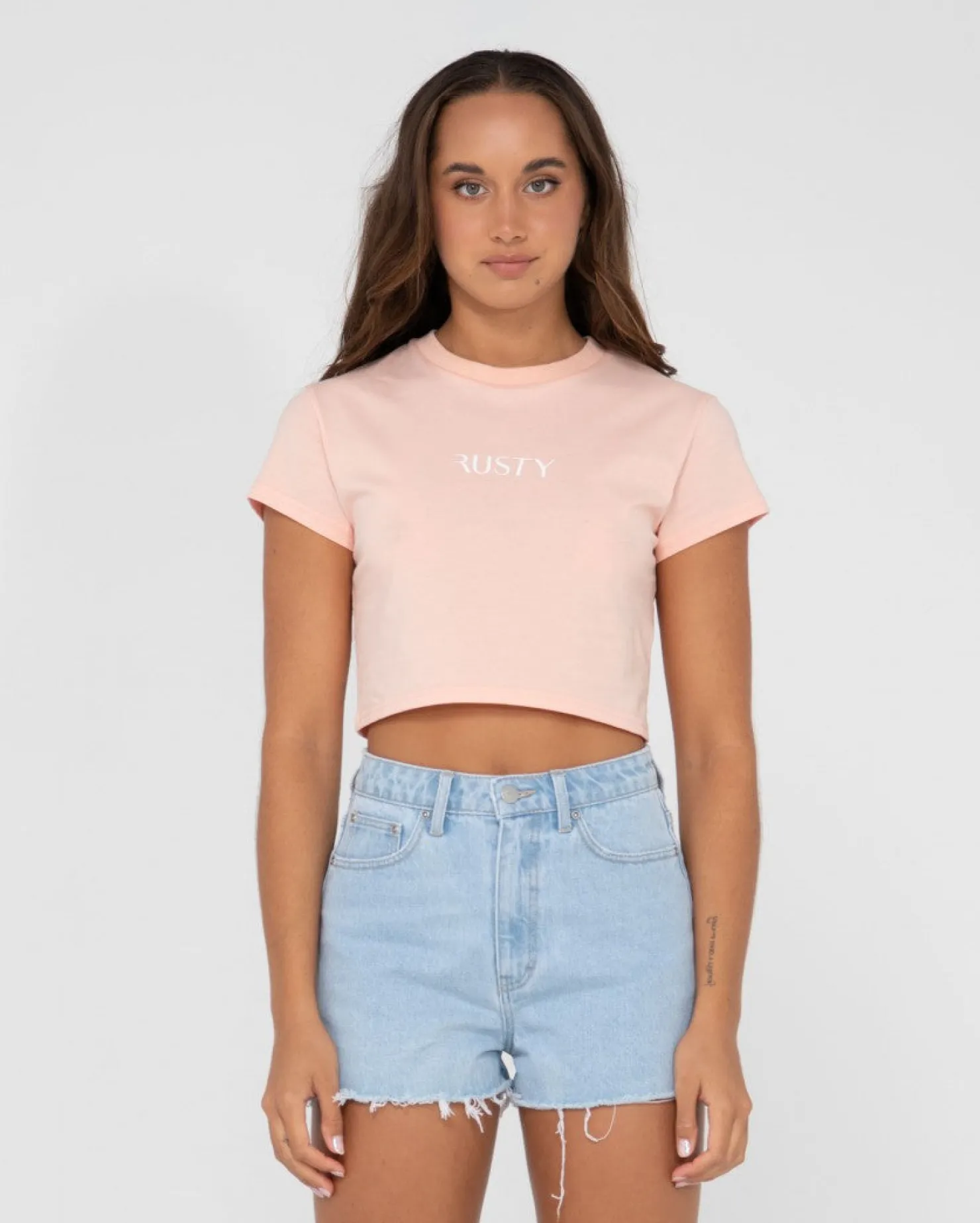 Womens Rusty Signature Baby Tee