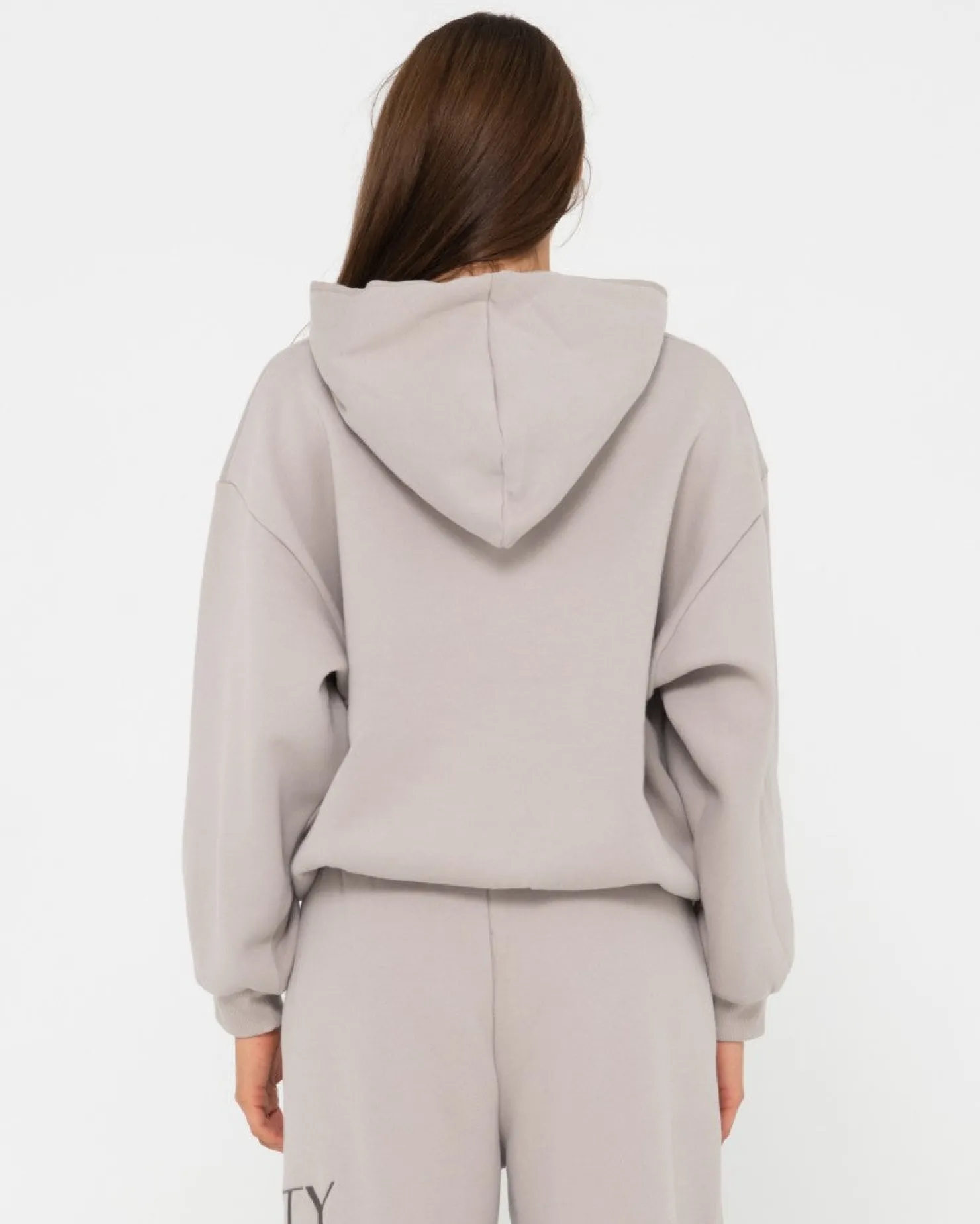 Womens Rusty Signature Oversize Hooded Fleece