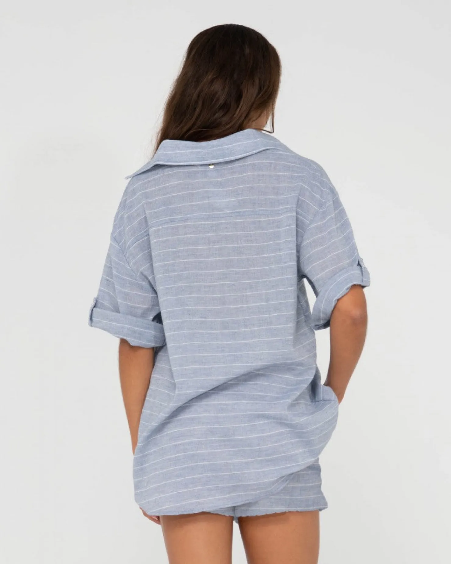 Womens Rusty Siena Striped Oversized Shirt