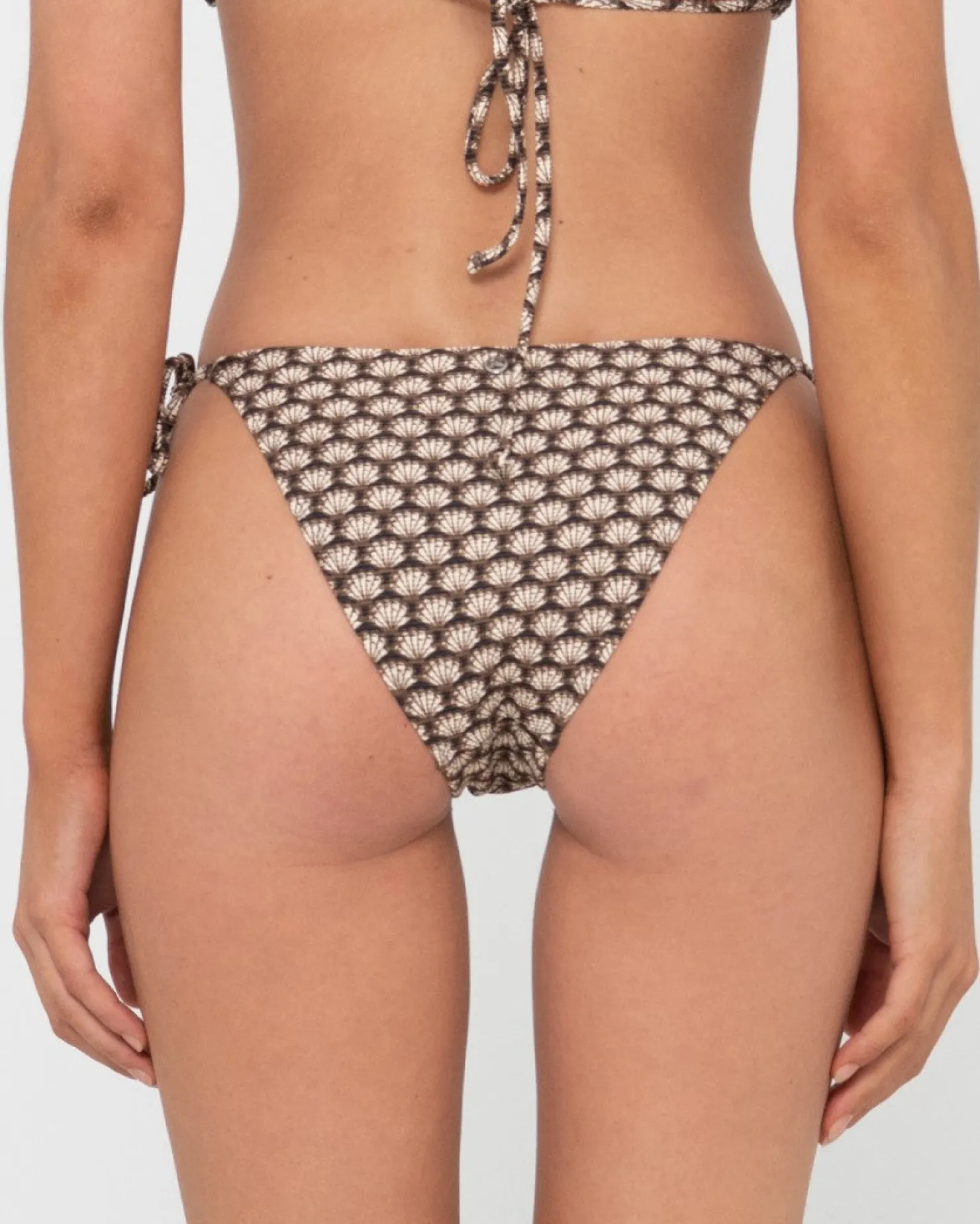 Womens Rusty Sorrento Shell Printed Midi Side Ties Bikini Bottom