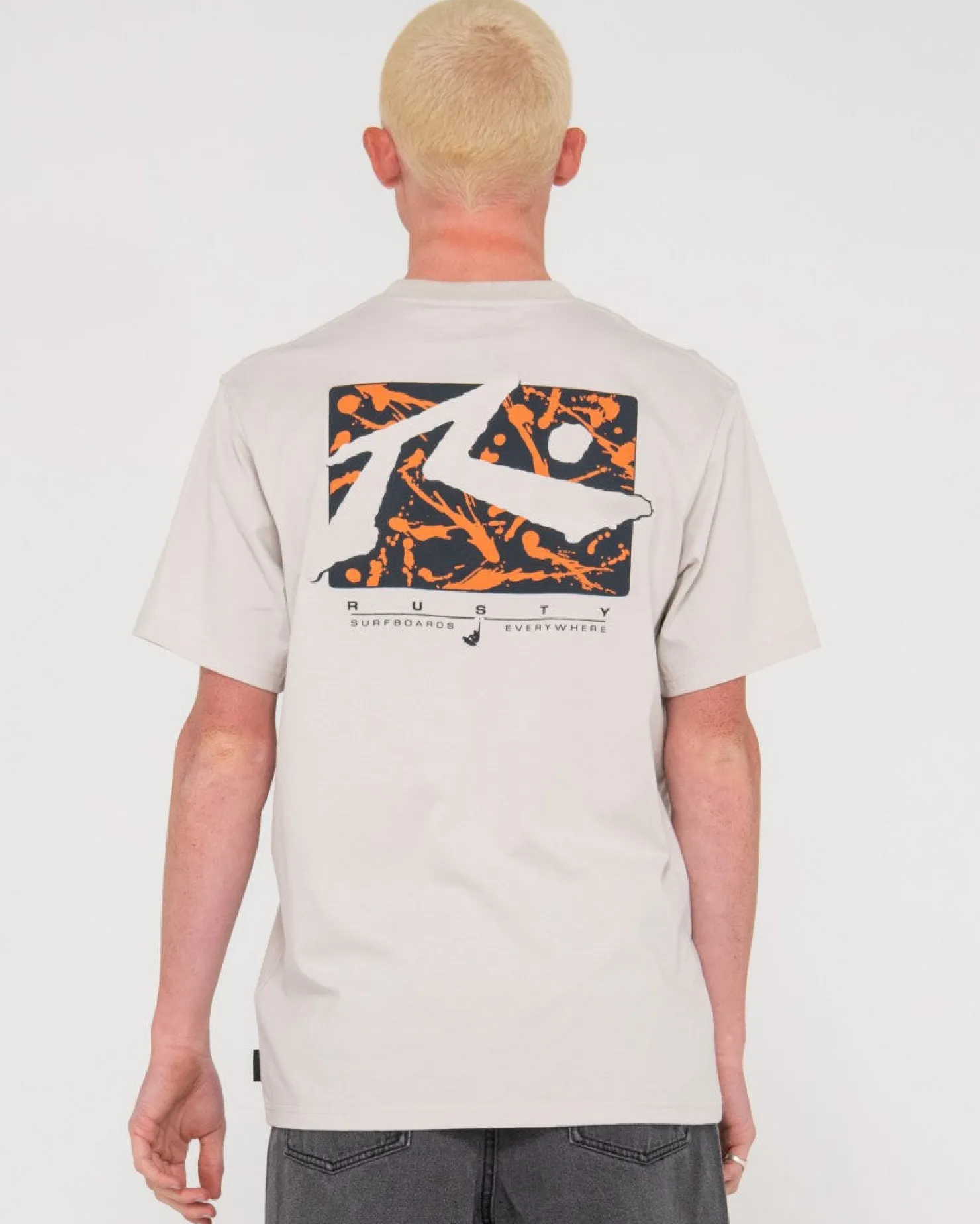 Mens Rusty Splat Down Short Sleeve Graphic Tee